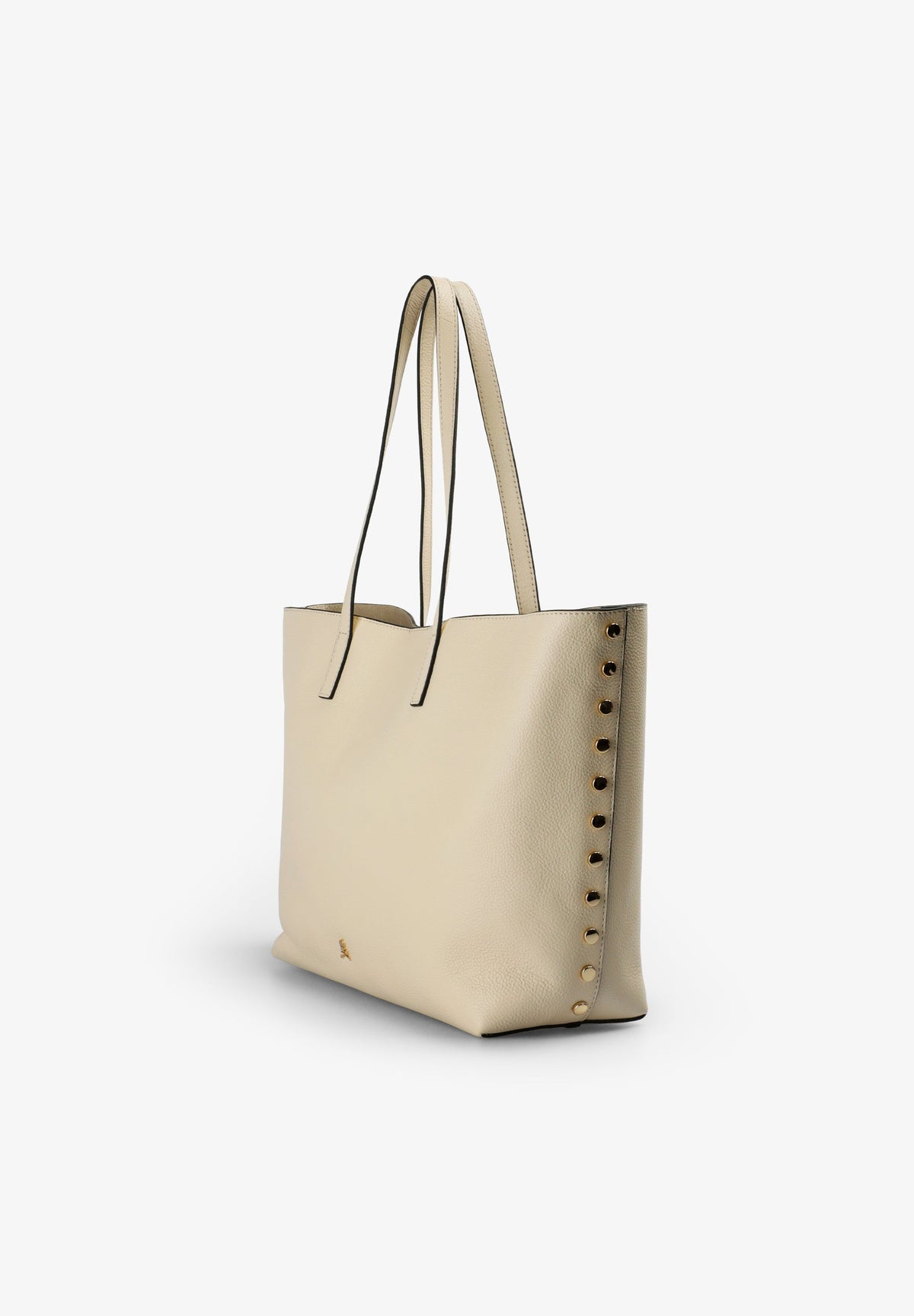 BOLSO PIEL SHOPPER APLIQUES