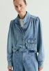 CHAQUETA DENIM MANGAS ABULLONADAS