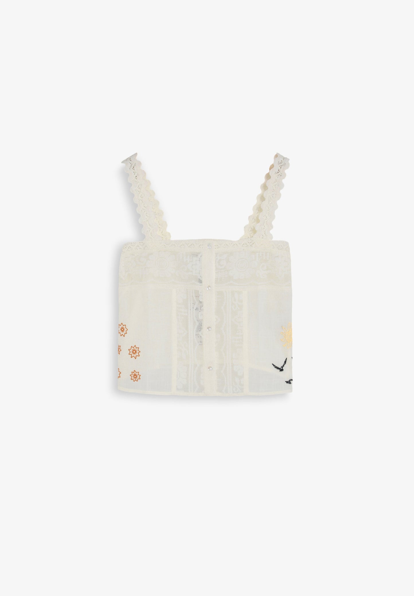 TOP BORDADOS CON ENCAJE