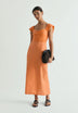 VESTIDO LINO DRAPEADO