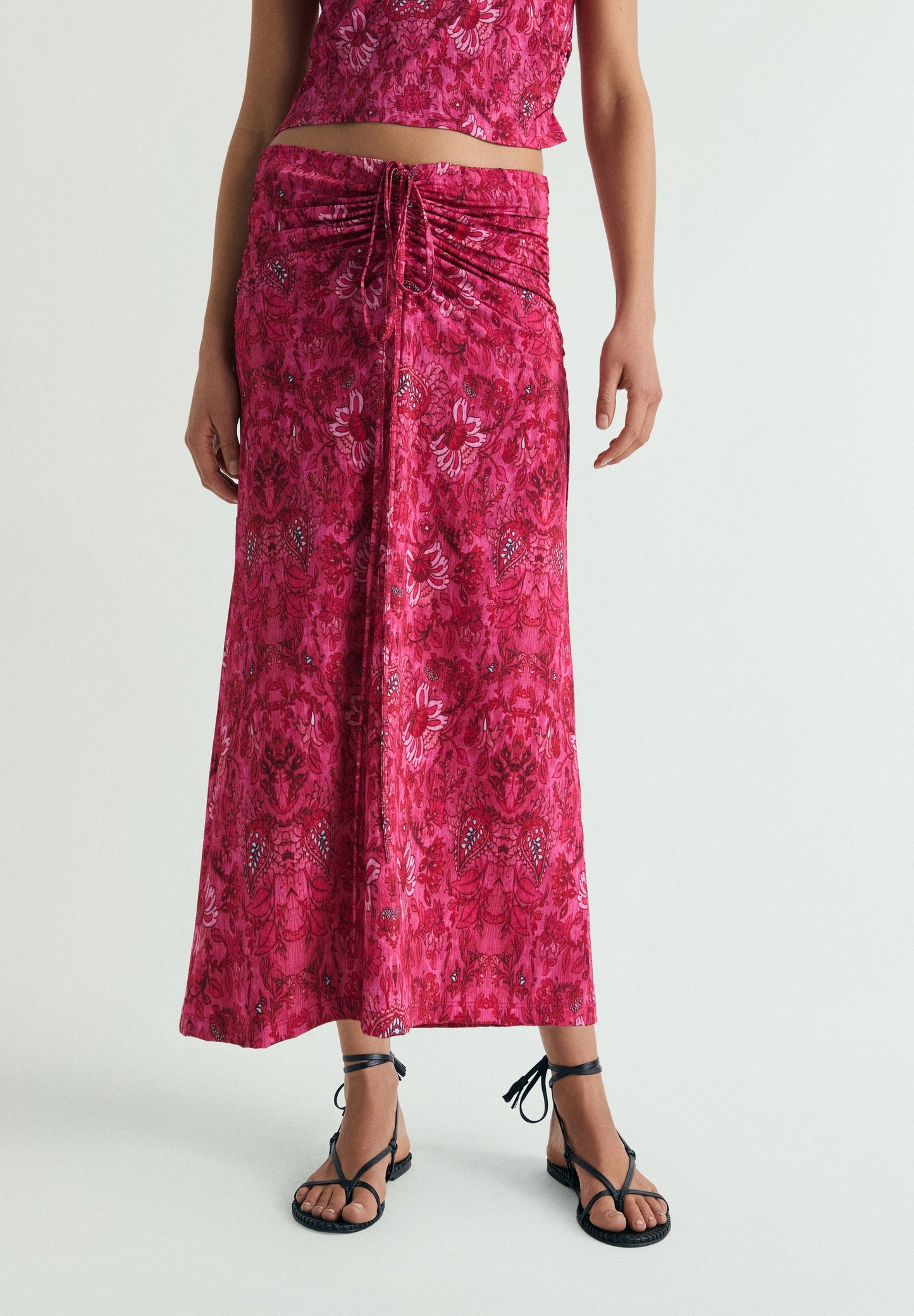 FALDA MIDI ESTAMPADA