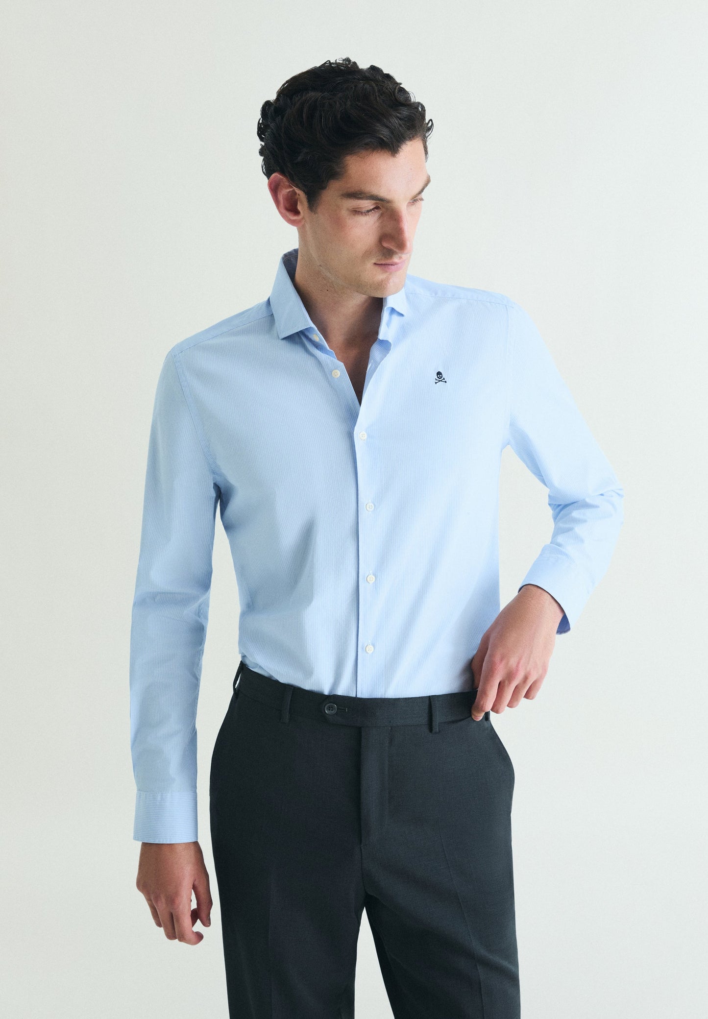CAMISA MICRORAYA ALGODÓN