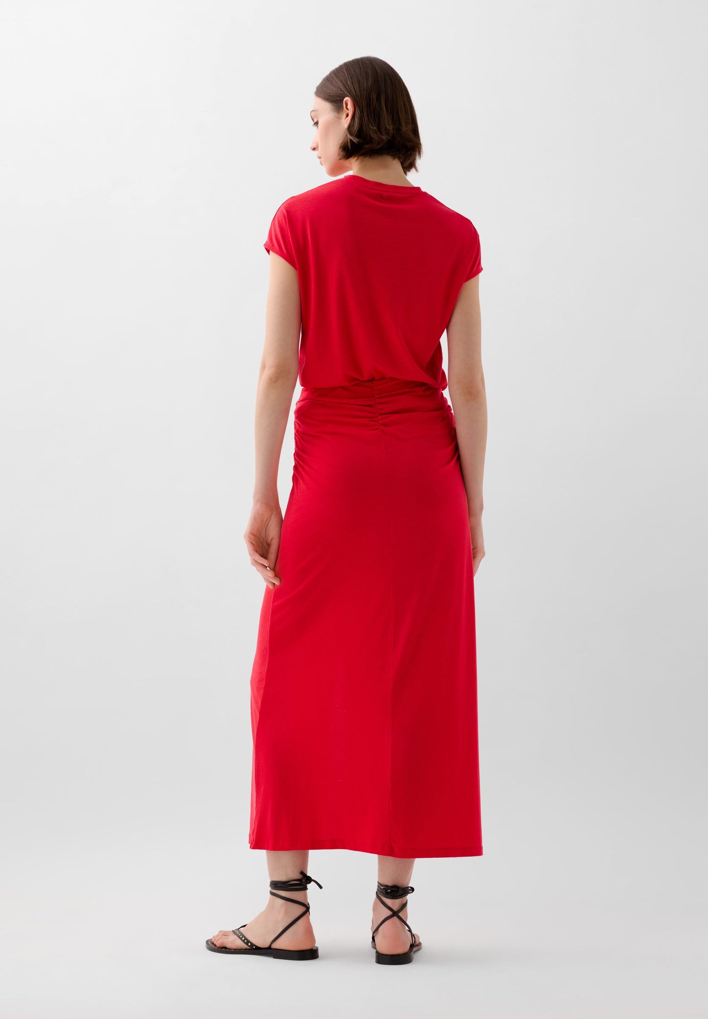 FALDA MIDI DETALLE FRUNCE