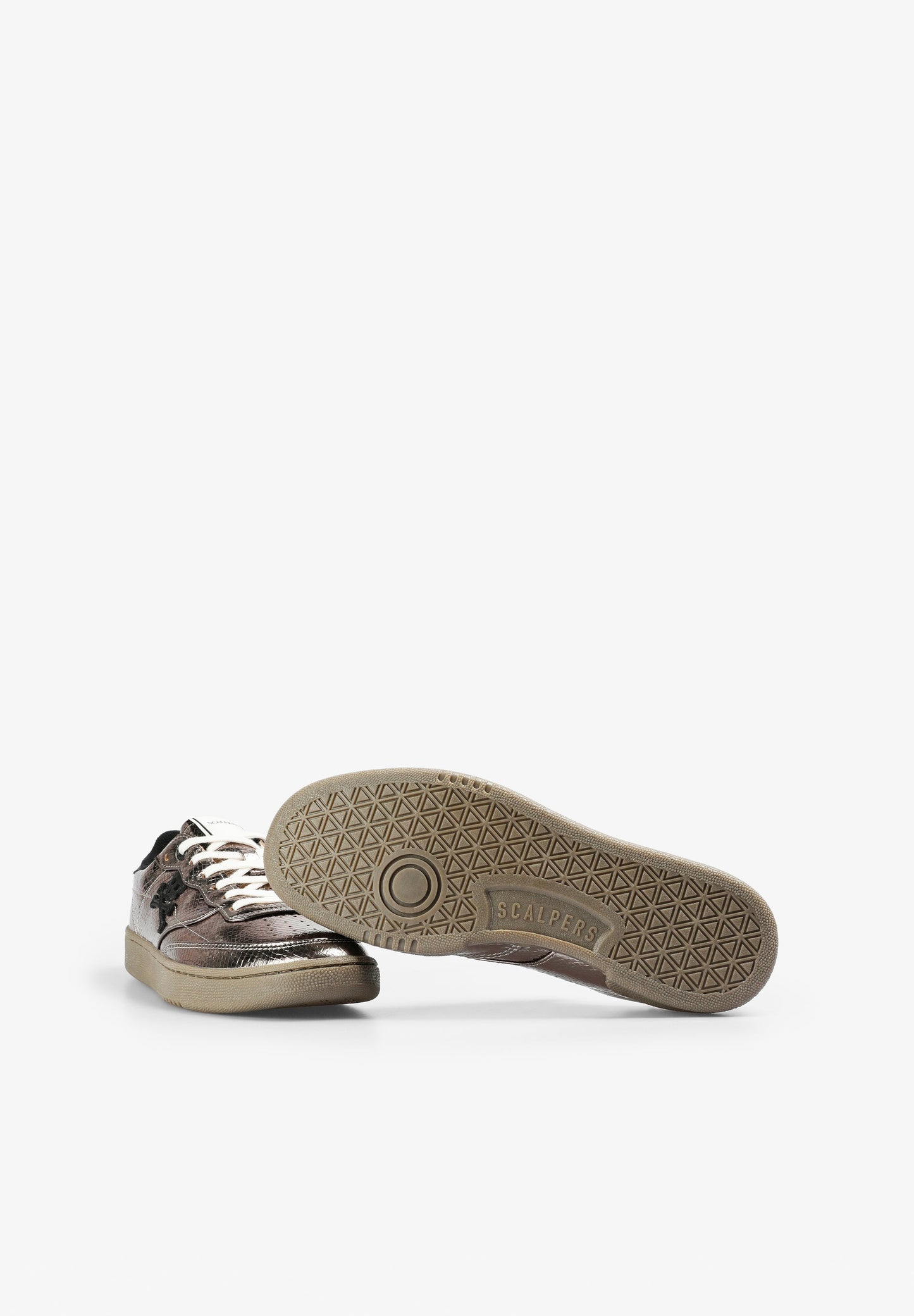 SNEAKERS METALIZADAS TEXTURA SERPIENTE