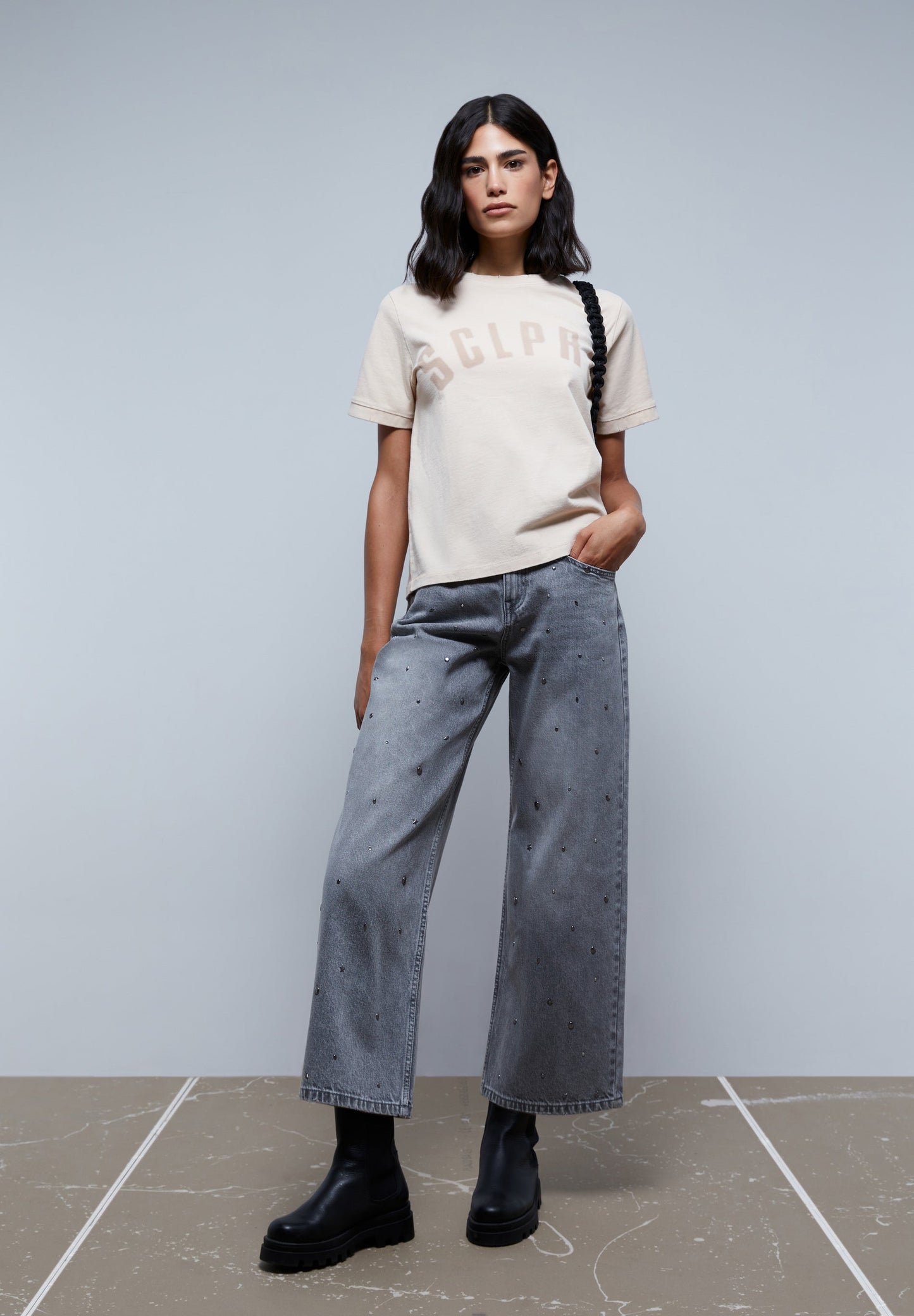 POLERA LOGO DETALLE ROTOS