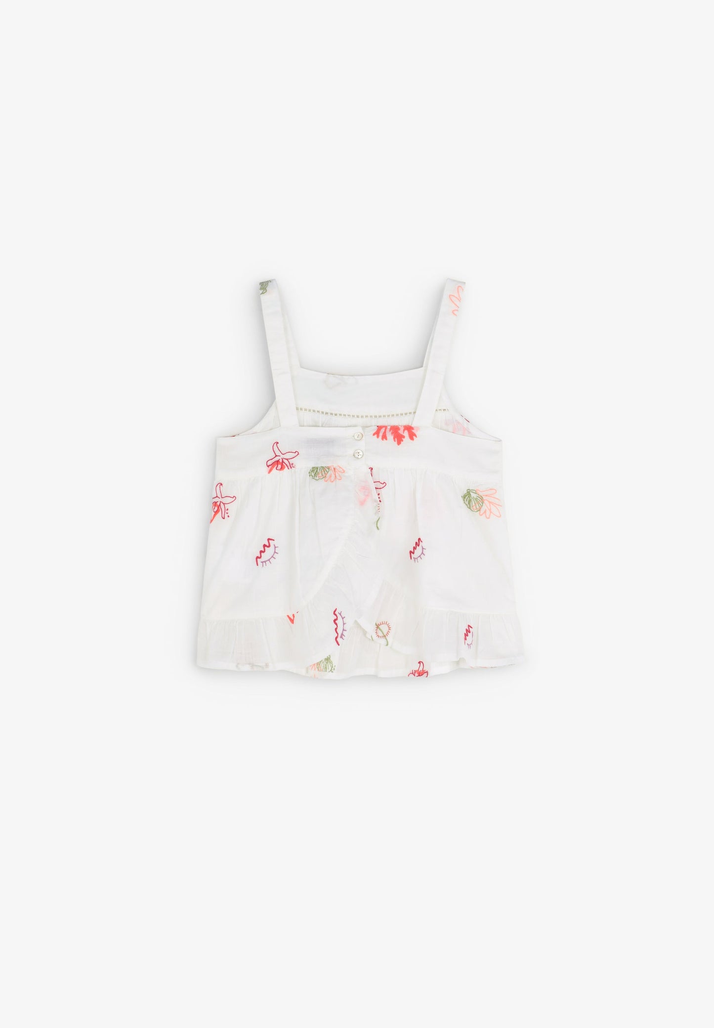 TOP BORDADOS ESPALDA VOLANTES