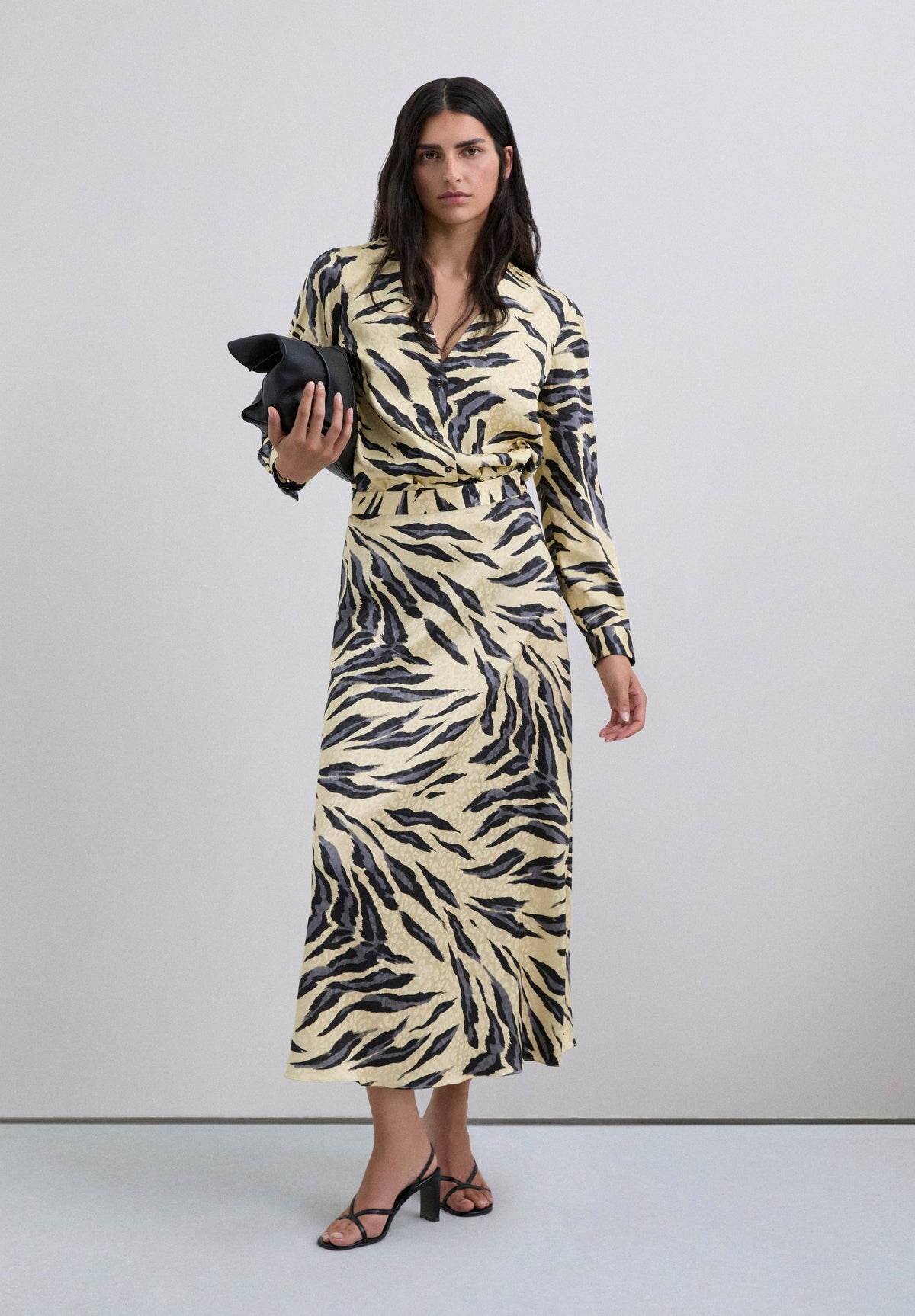 FALDA MIDI ANIMAL PRINT