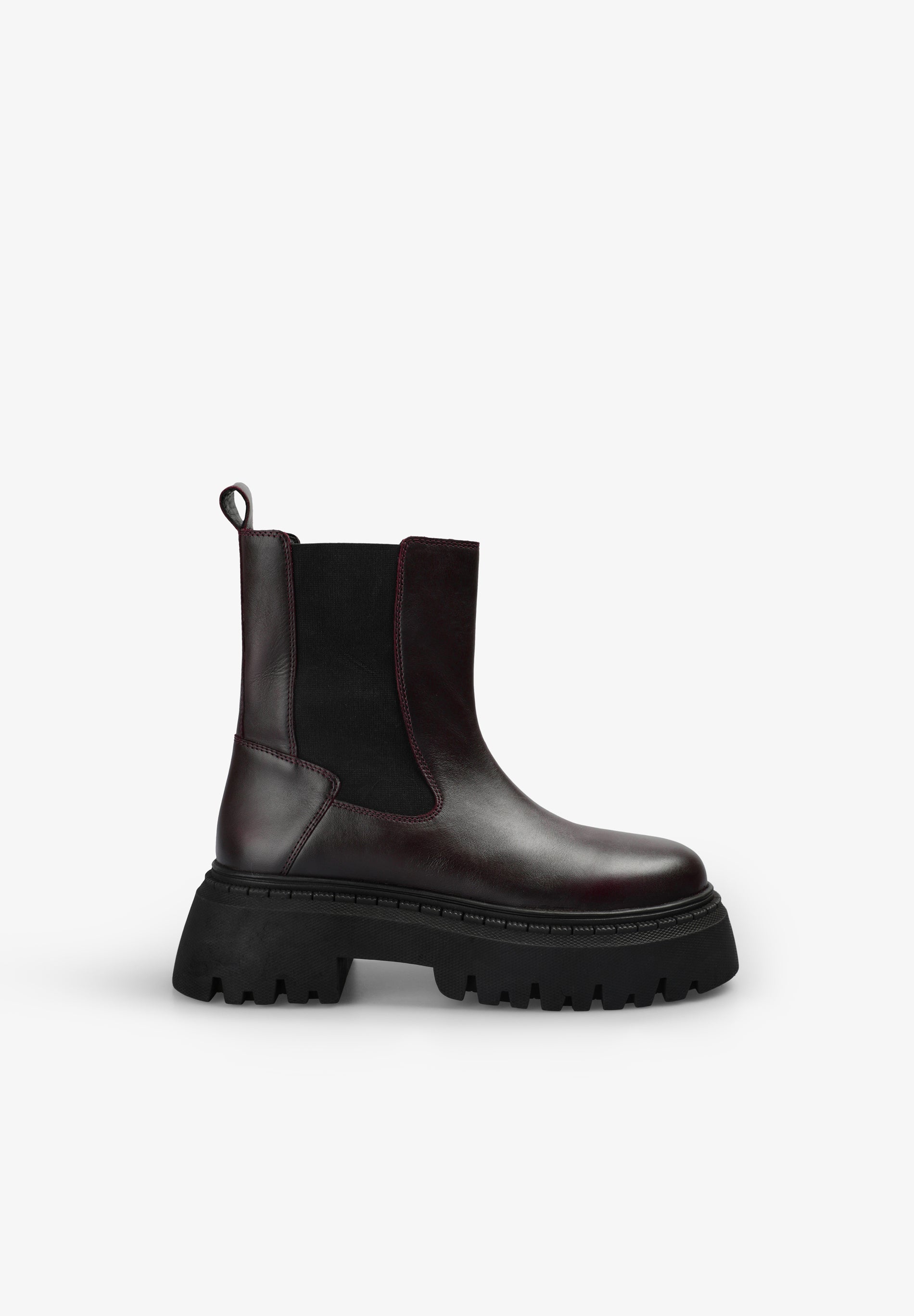 BOTAS CHELSEA PIEL BURDEOS