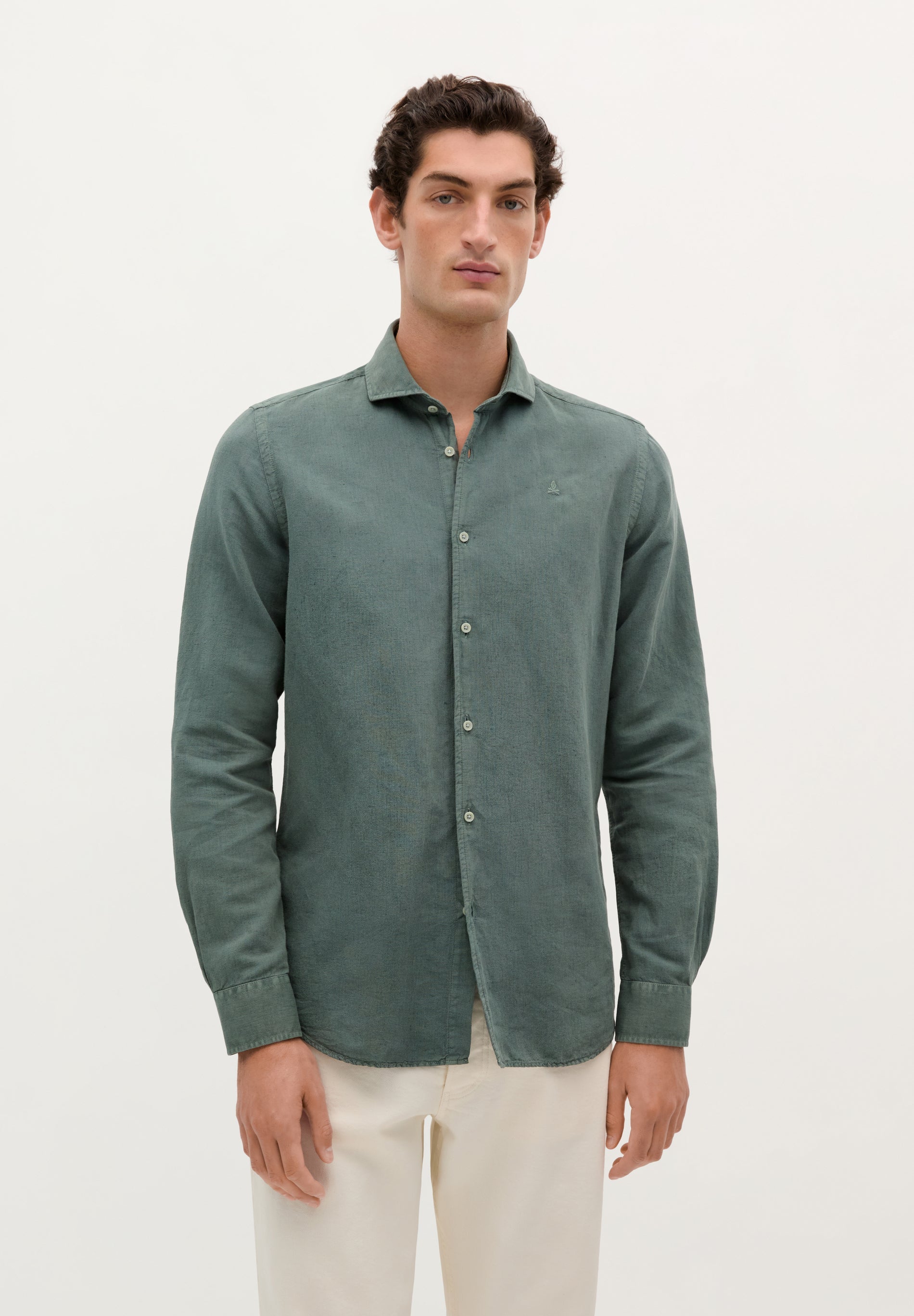 CAMISA LINO CALAVERA