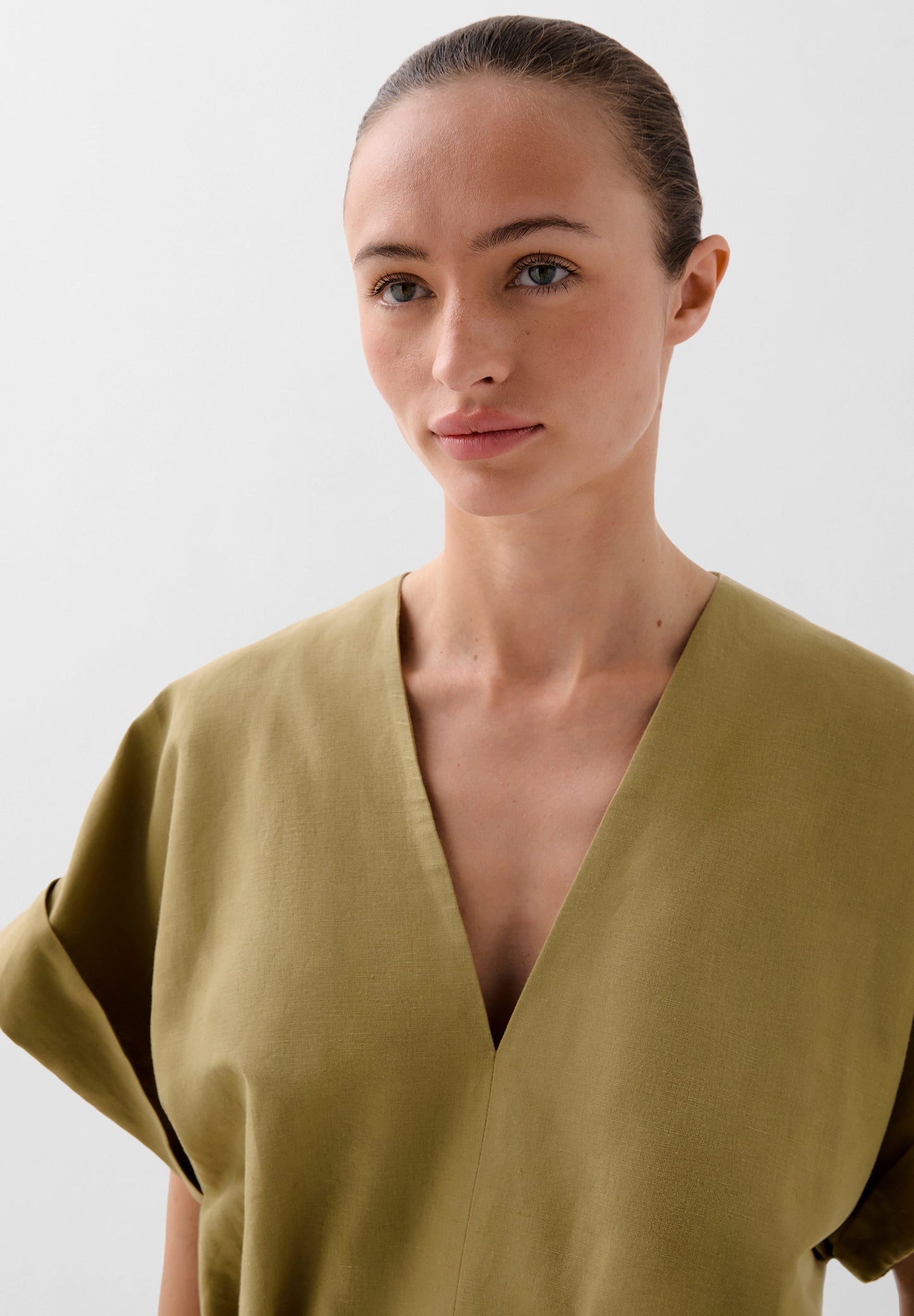 VESTIDO LINO FRUNCES