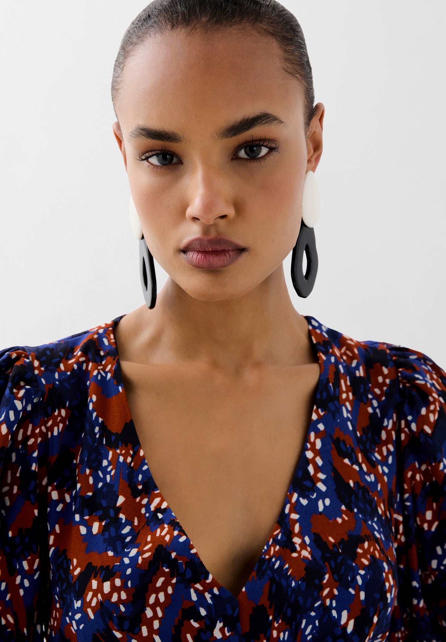 VESTIDO PRINT FRUNCE FRONTAL