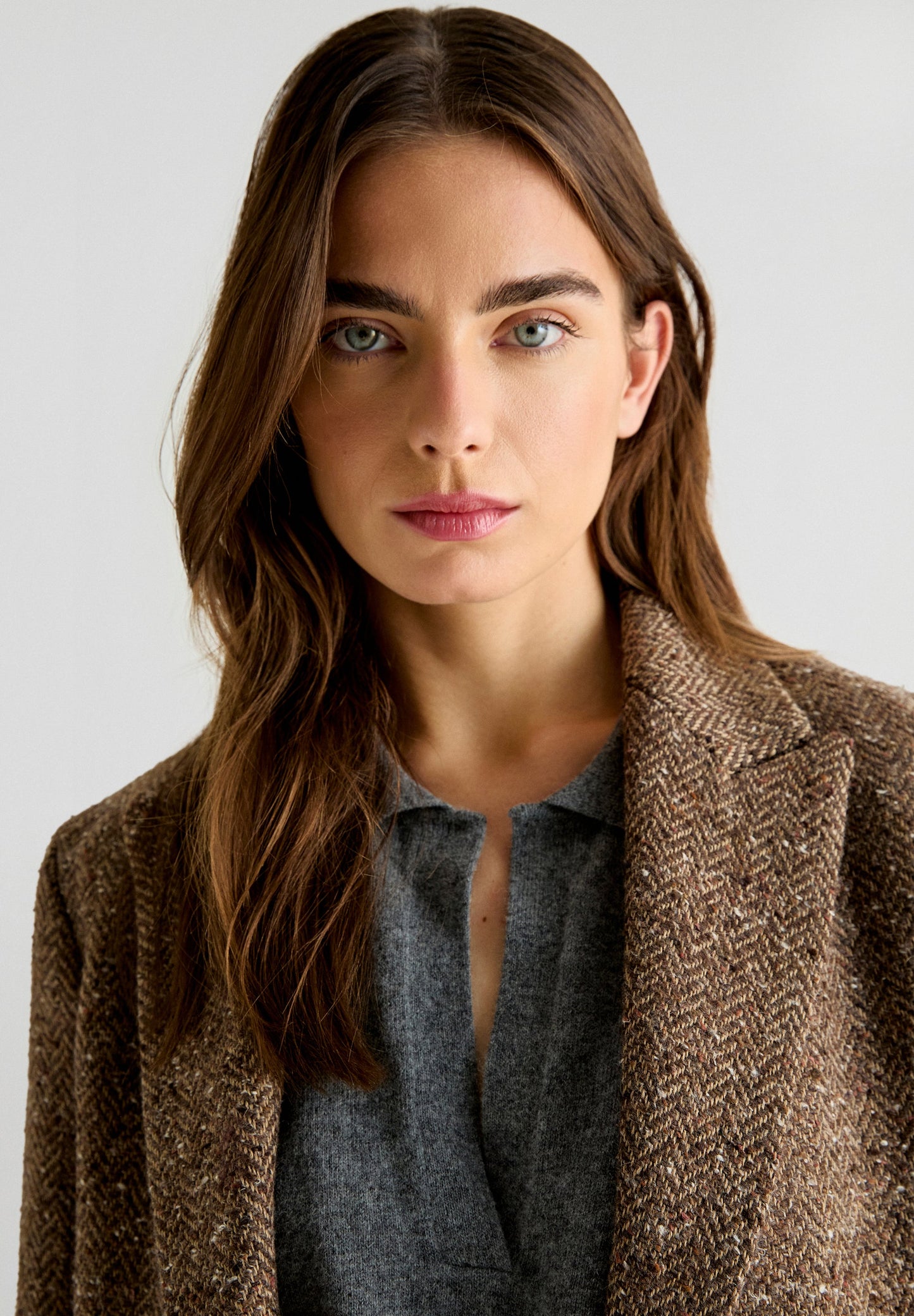 ABRIGO LANA ESPIGA DETALLE PANA