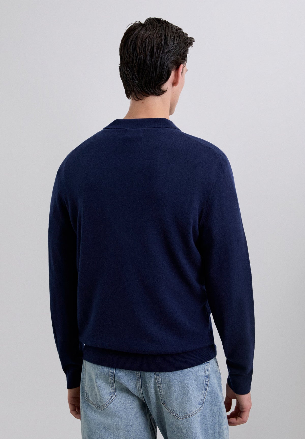 CHALECO POLO CUELLO PICO LANA