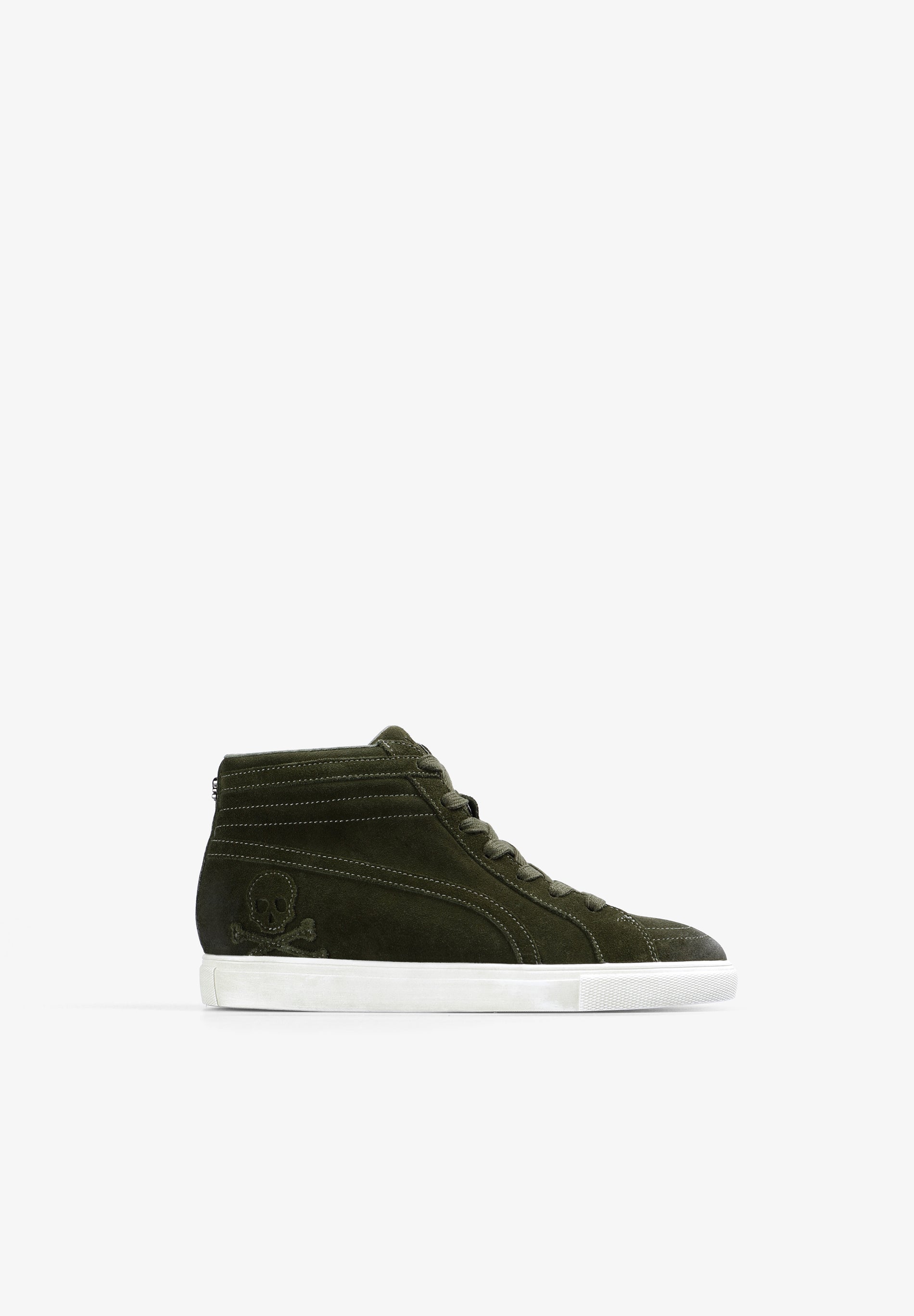 SNEAKERS ALTAS PIEL CALAVERA