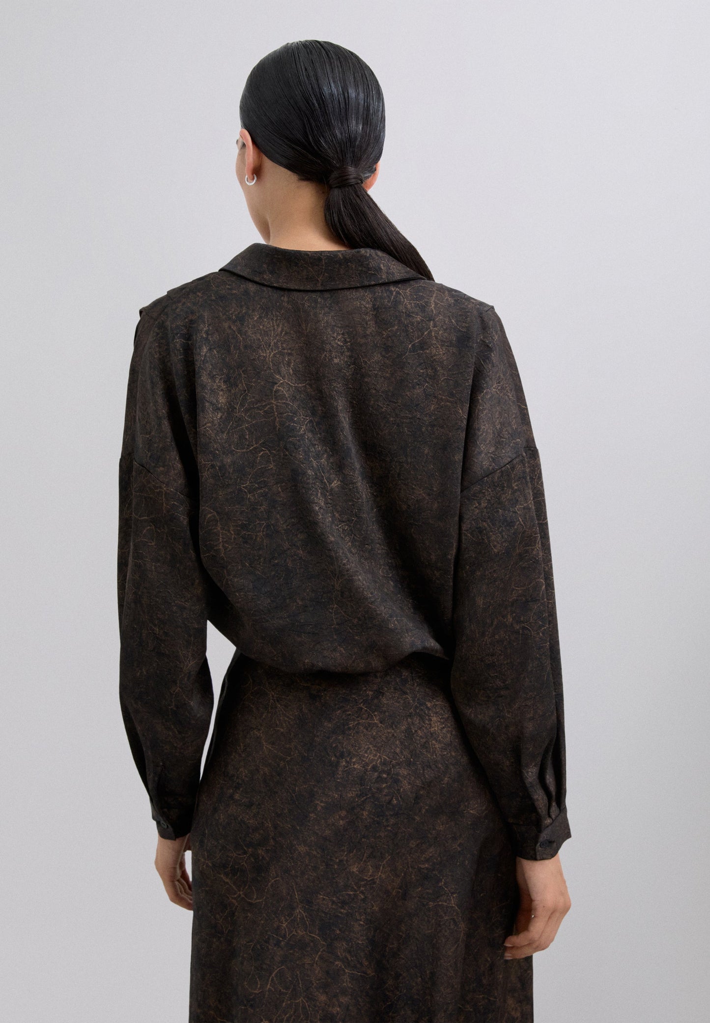 CAMISA CRUZADA ESTAMPADA