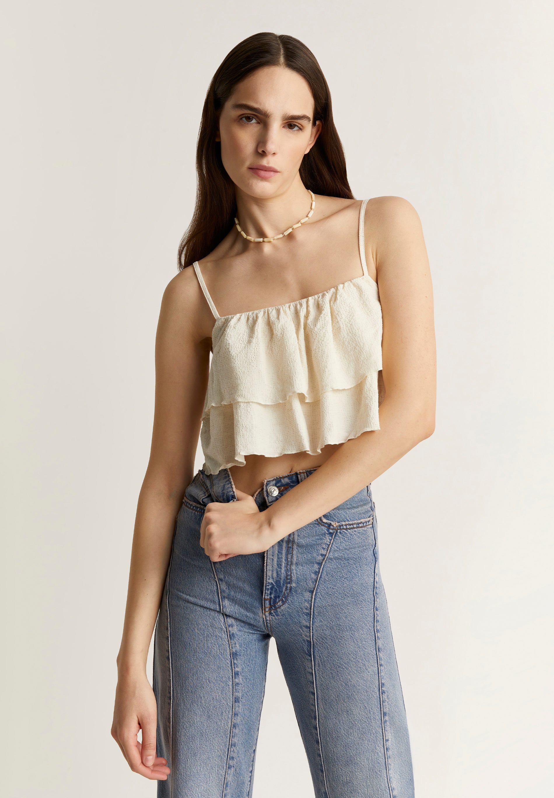 TOP CROPPED VOLANTES