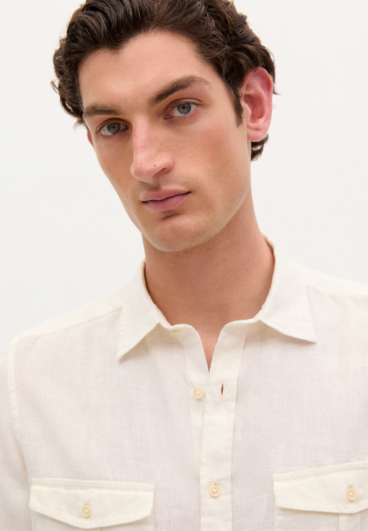 CAMISA BOLSILLOS LINO