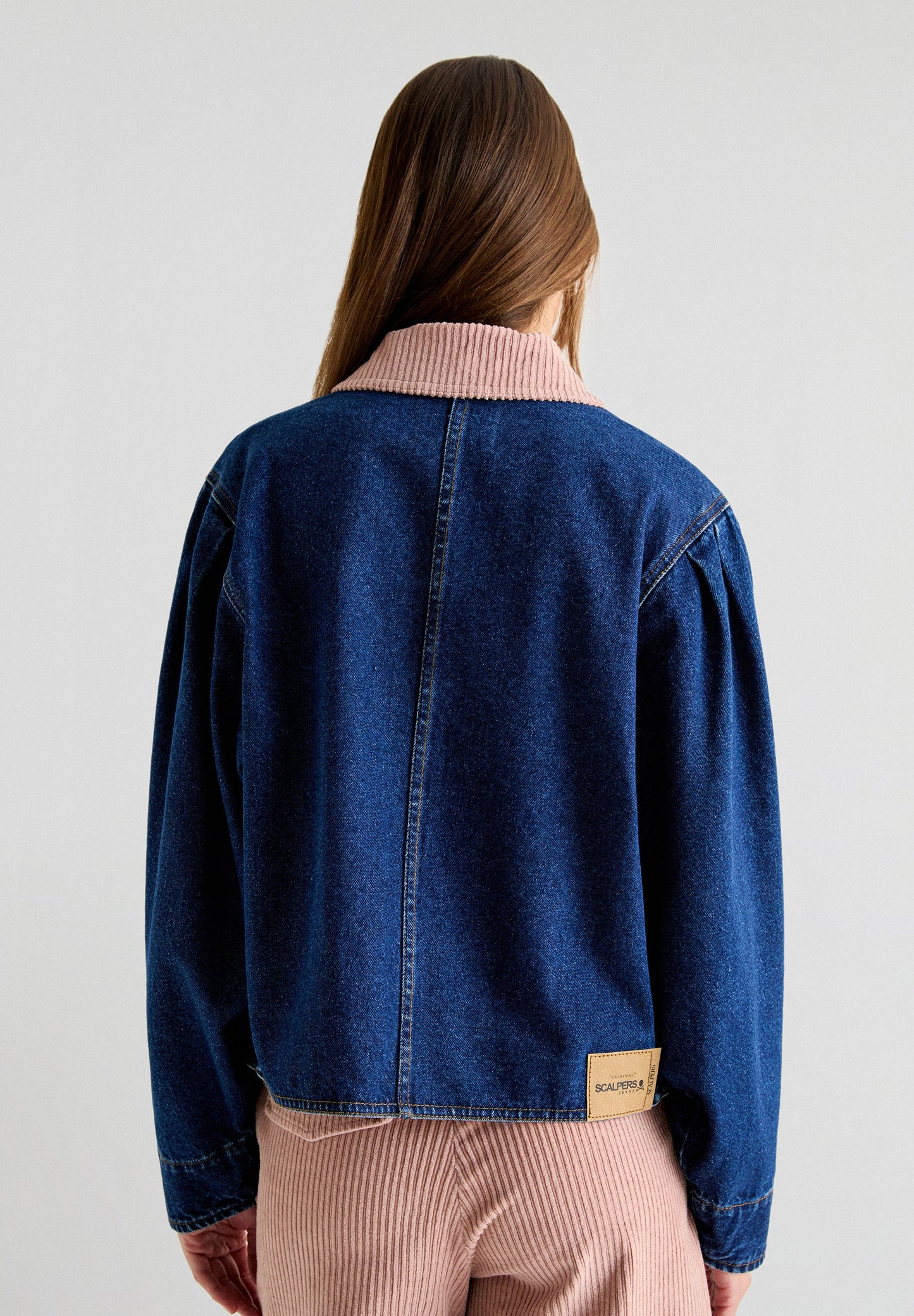 CHAQUETA DENIM CUELLO PANA