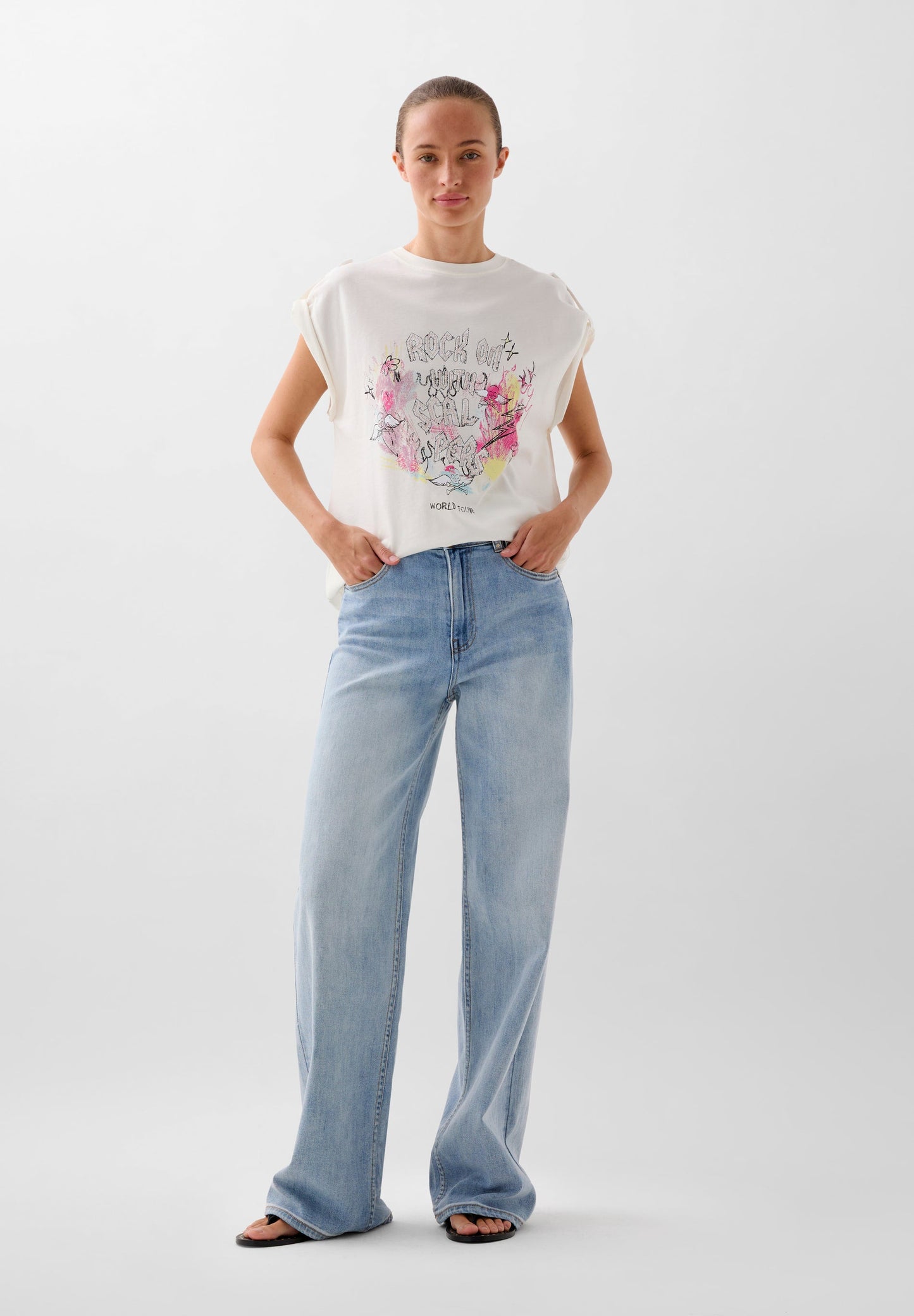 POLERA ROCK PRINT FRONTAL