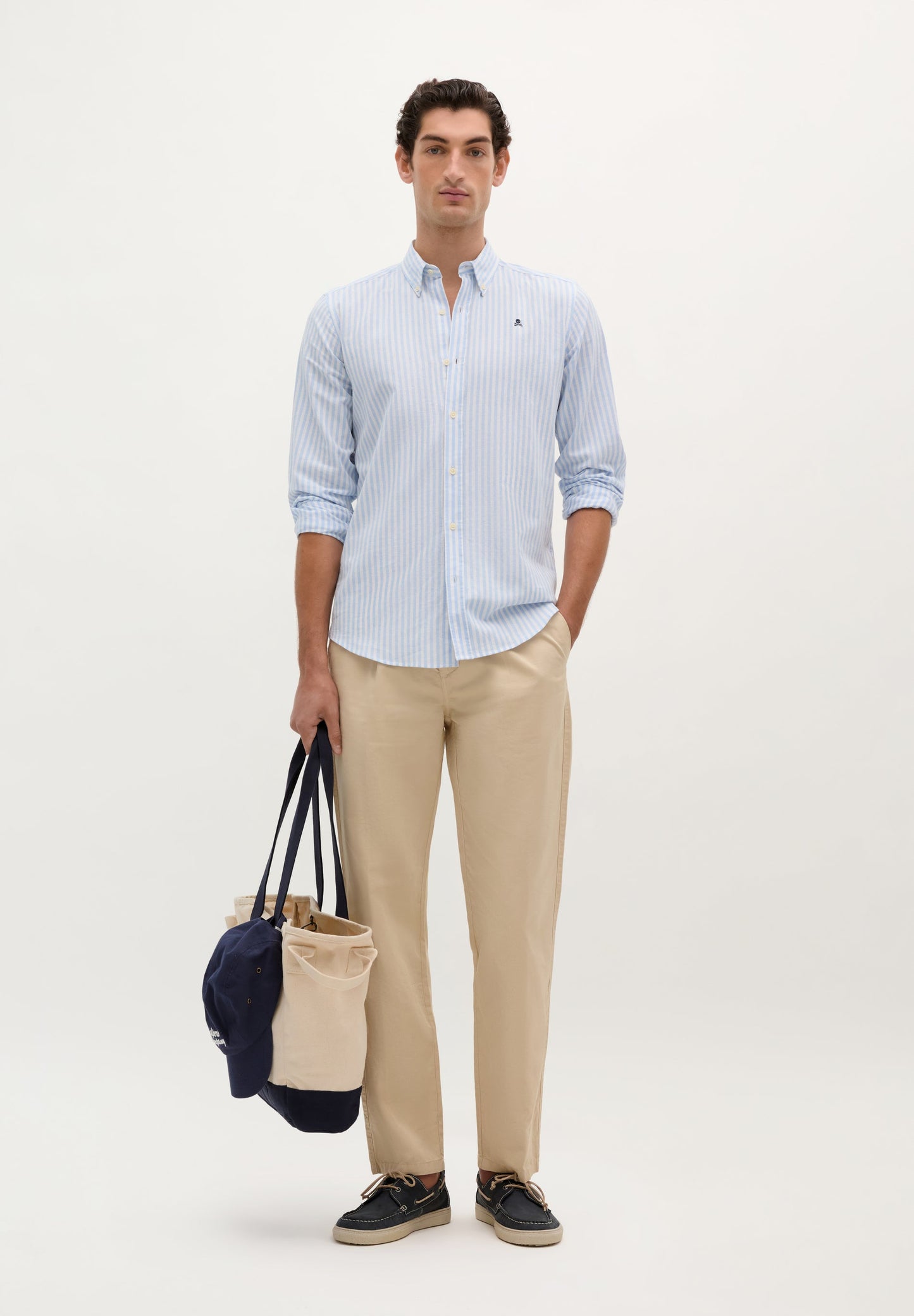 CAMISA RAYAS CUELLO BOTONES