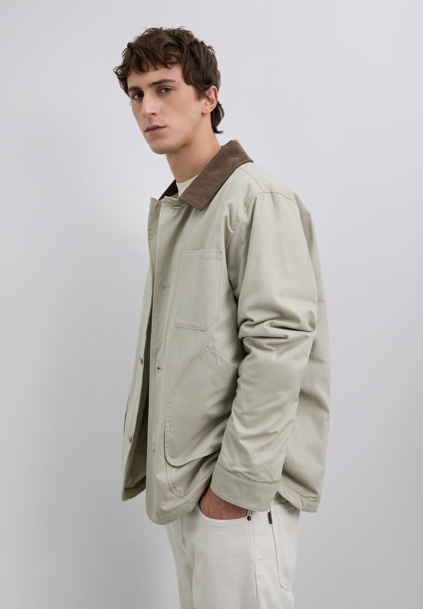 CHAQUETA CUELLO PANA CONTRASTE