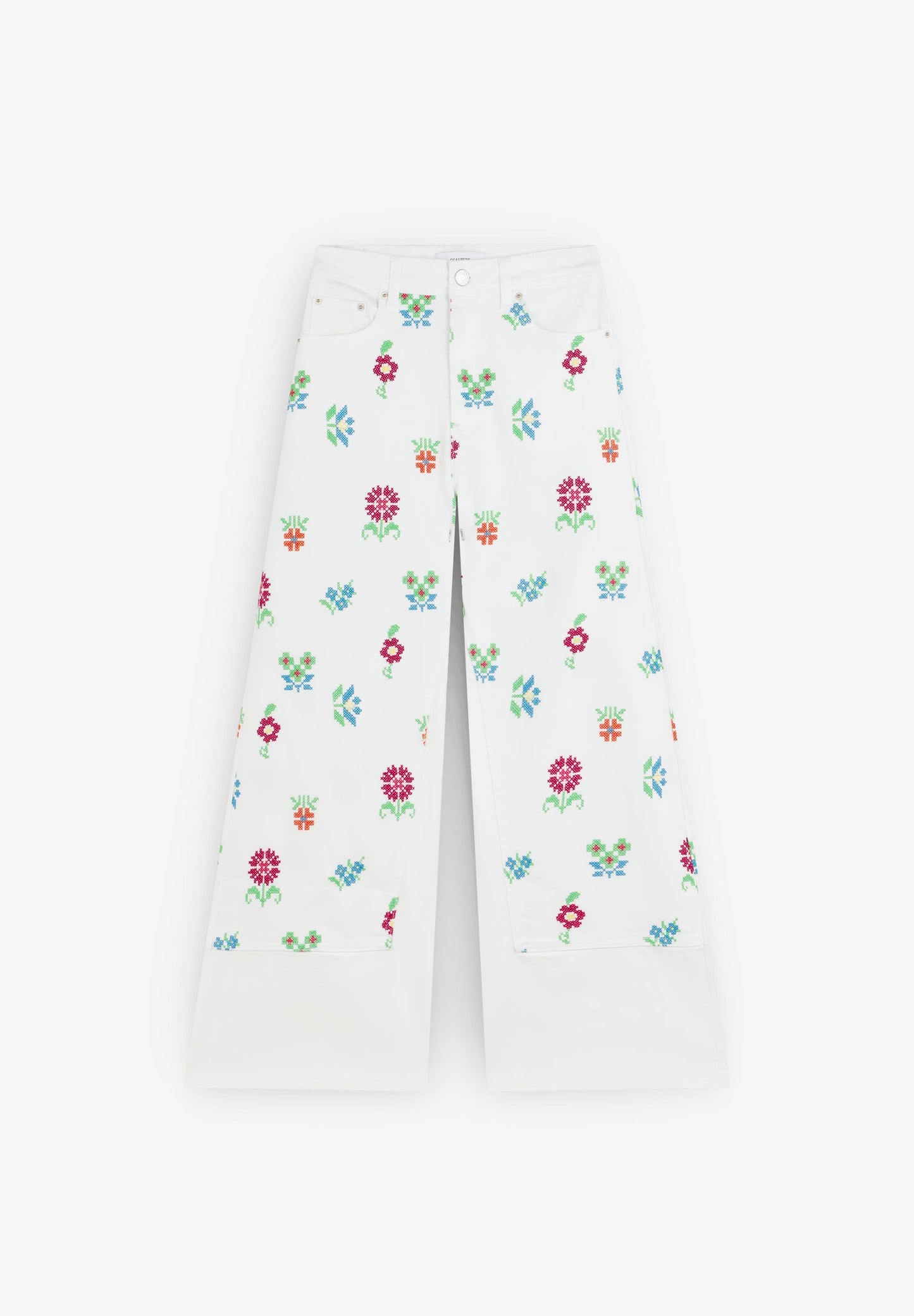 JEANS CULOTTE BORDADOS FLORES