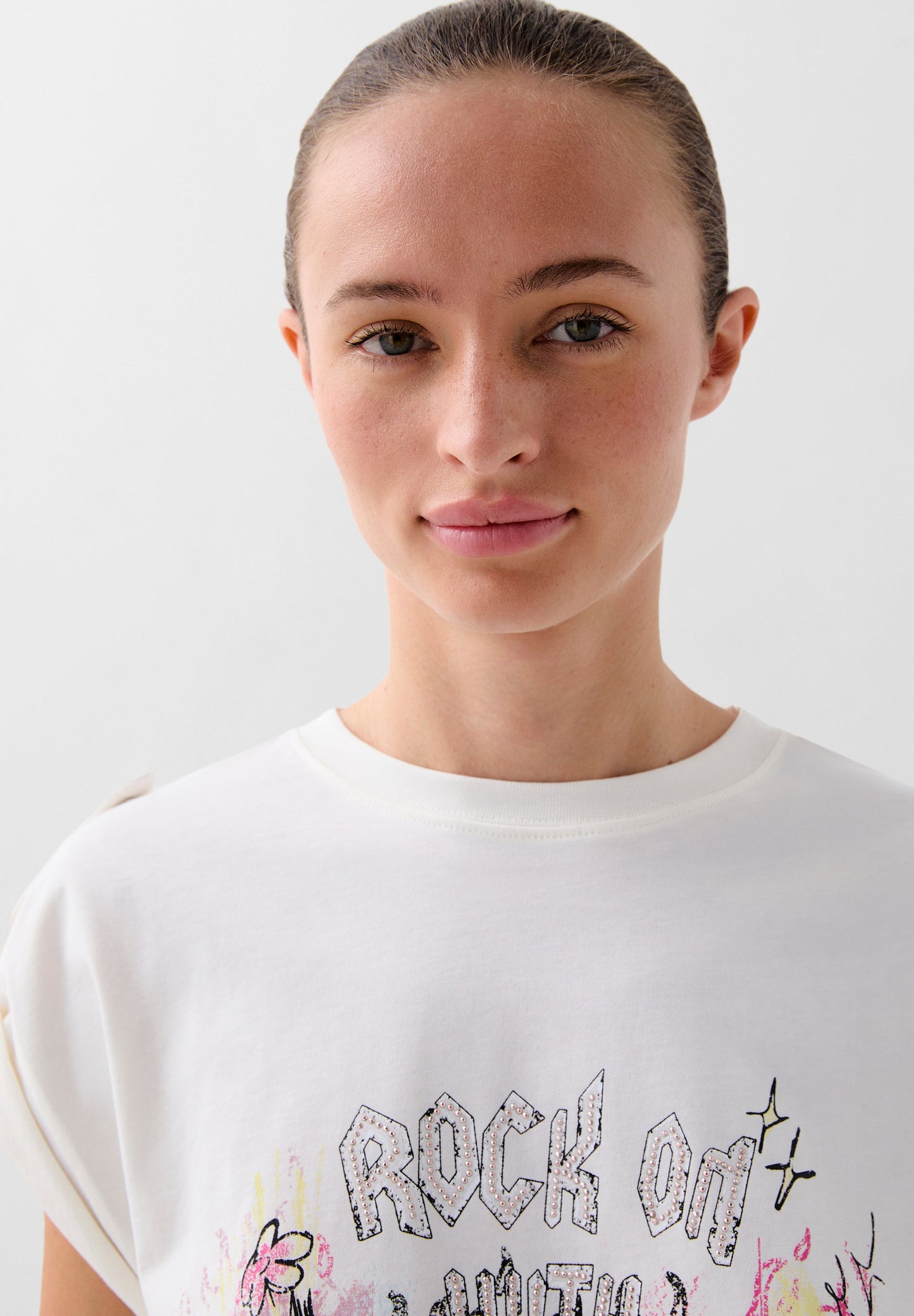 POLERA ROCK PRINT FRONTAL