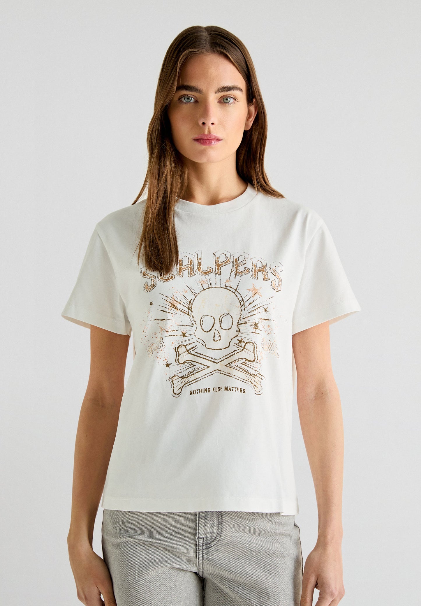 POLERA PRINT CALAVERA ESTRELLAS