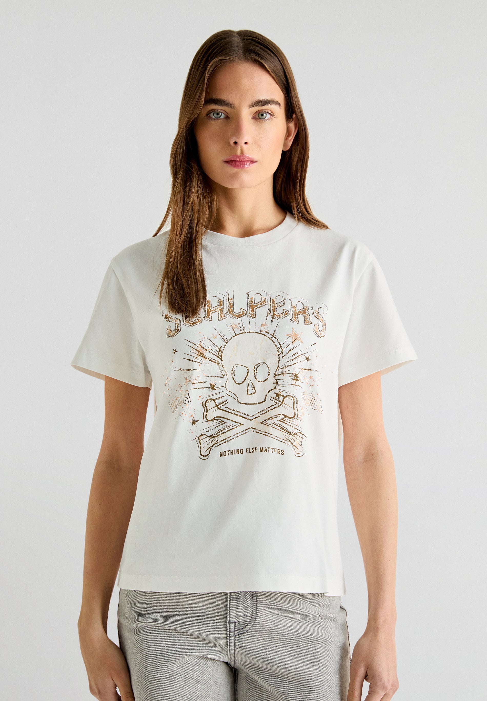 POLERA PRINT CALAVERA ESTRELLAS