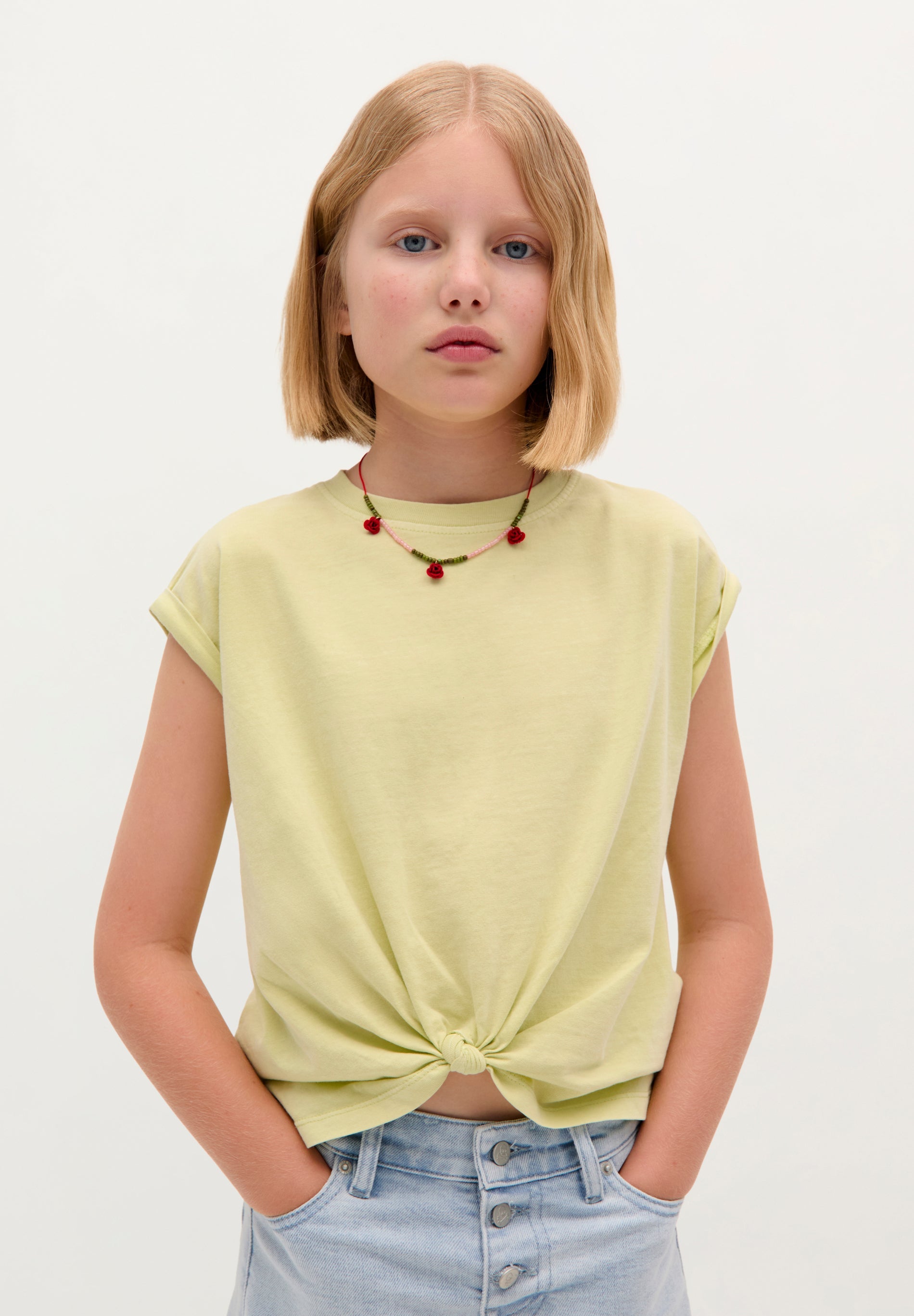 CAMISETA ALGODÓN NUDO CALAVERA TRASERA