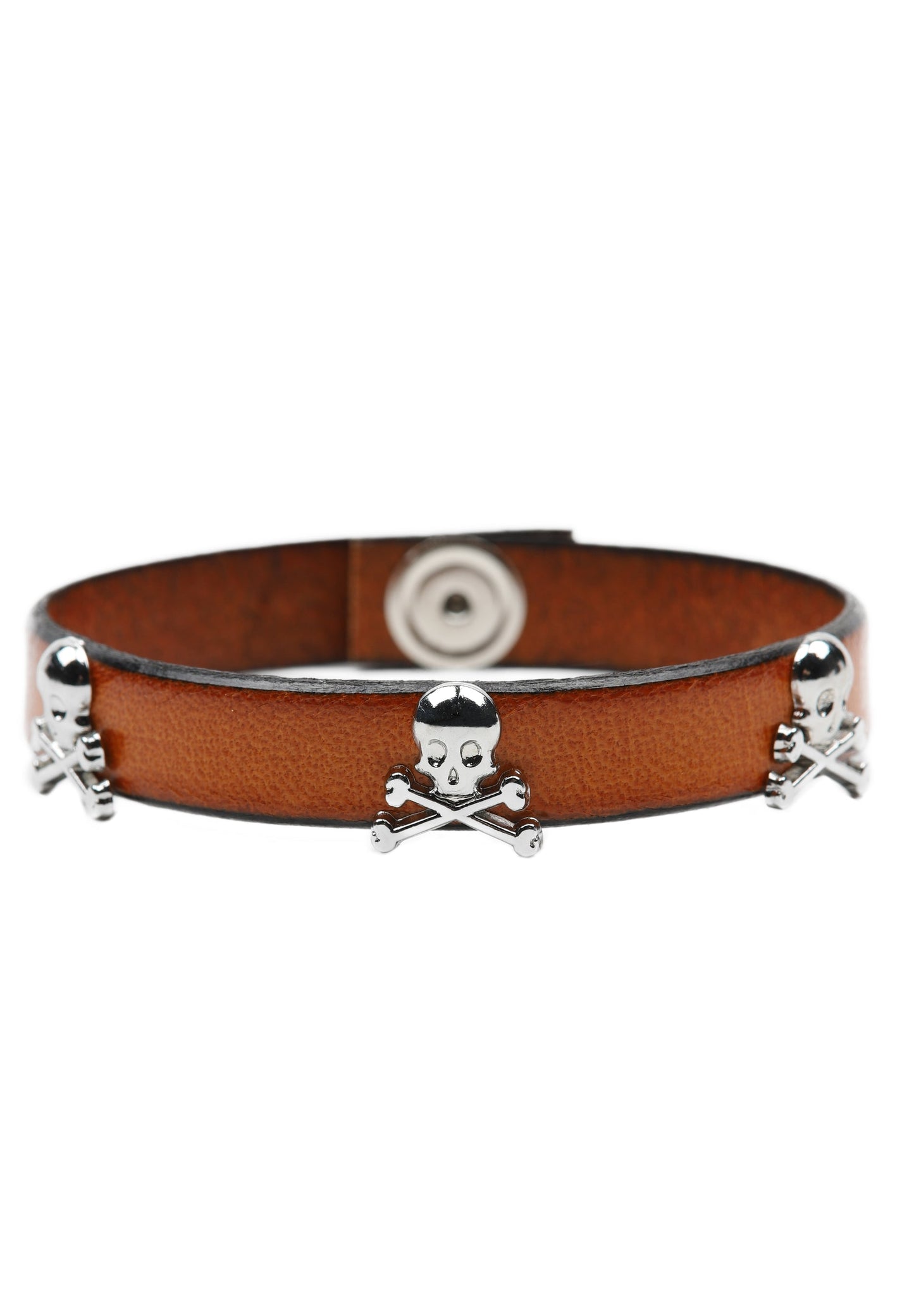 PULSERA PIEL CALAVERAS