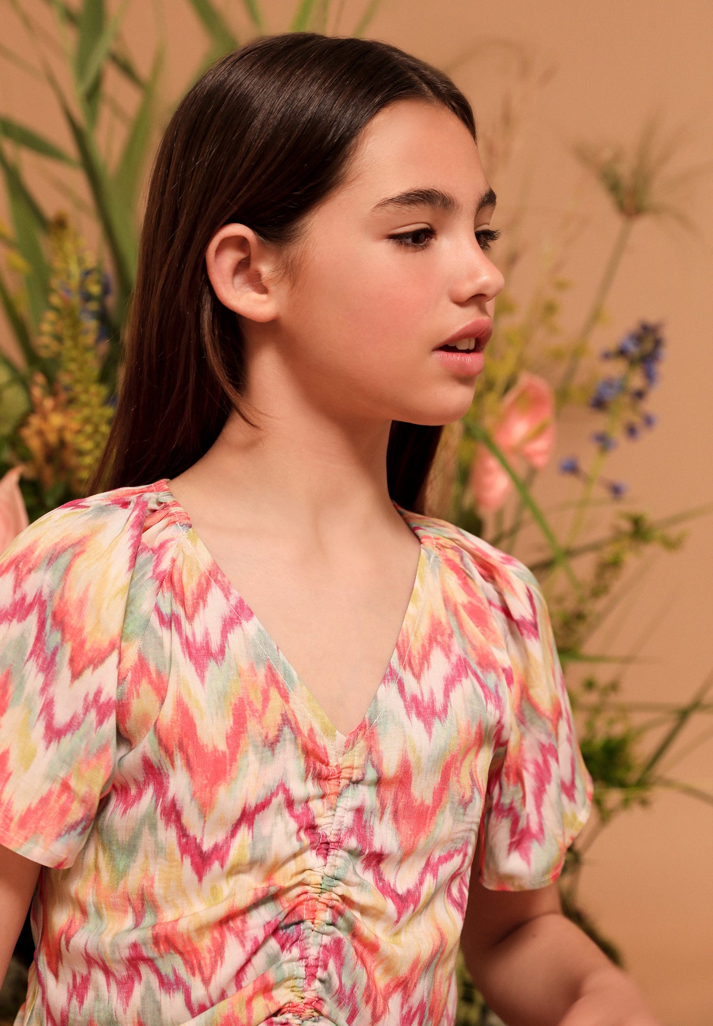FALDA MINI IKAT VOLANTES