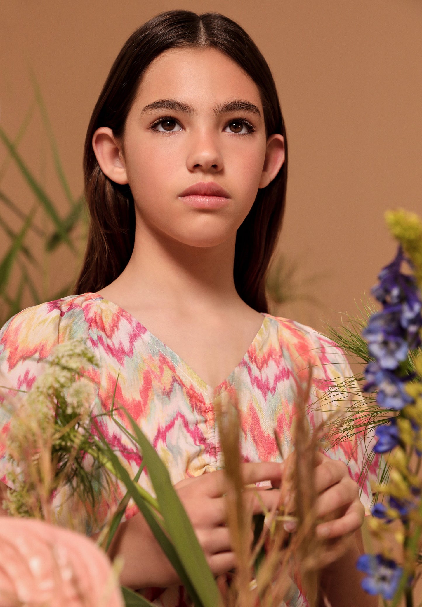 FALDA MINI IKAT VOLANTES