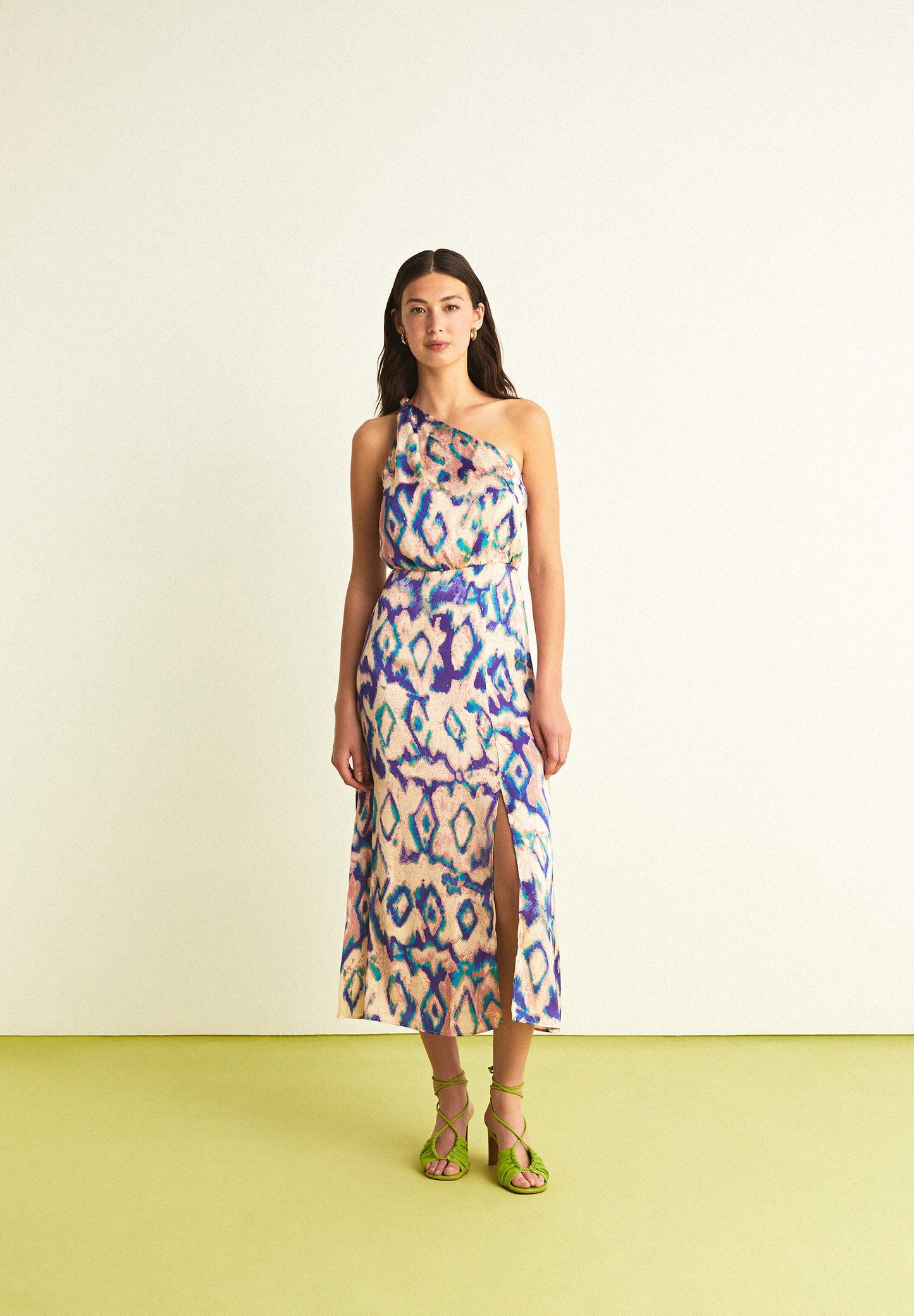 VESTIDO MIDI ASIMÉTRICO PRINT - Scalpers
