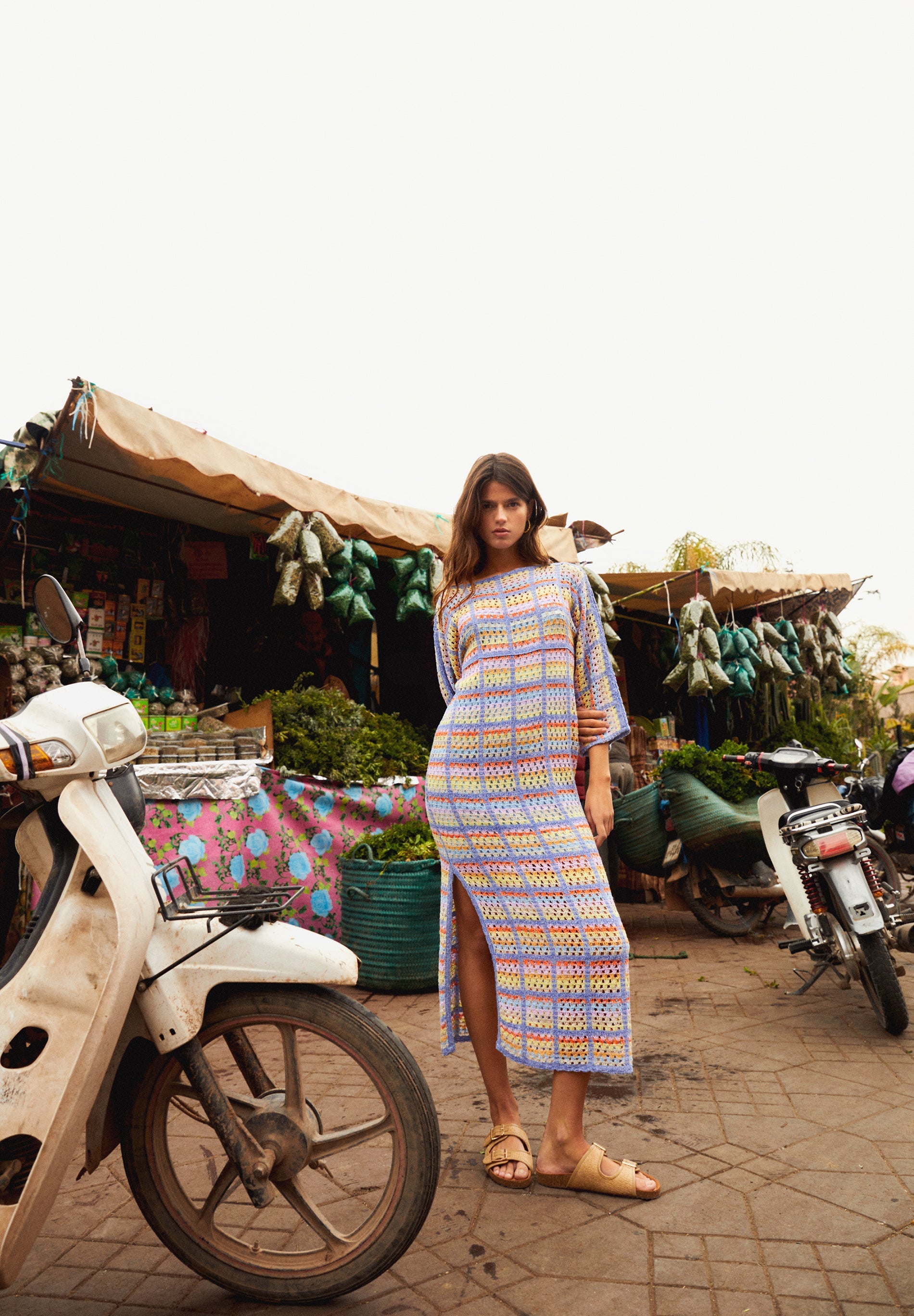 VESTIDO CUADROS CROCHET