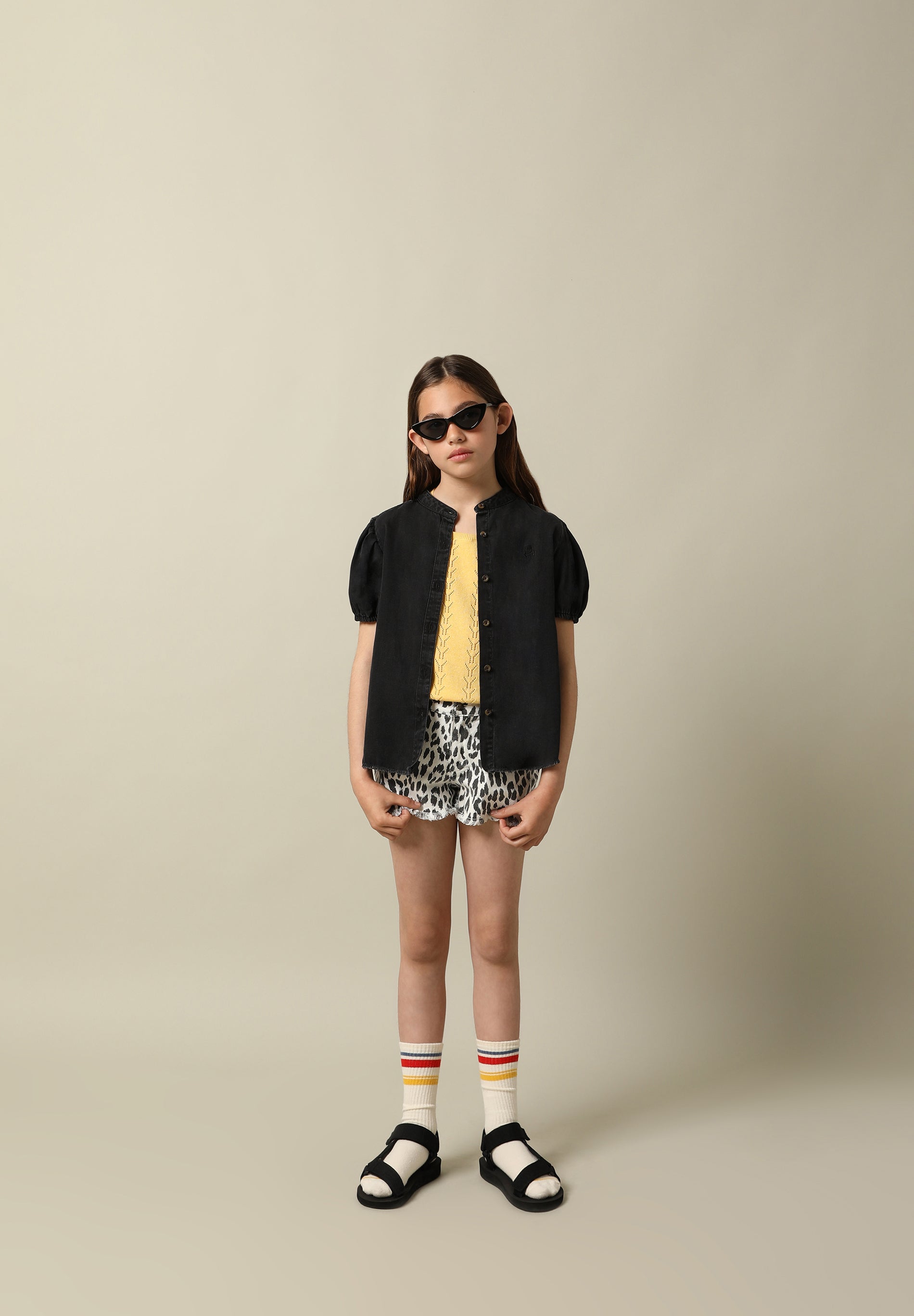 BLUSA DENIM MANGA CORTA