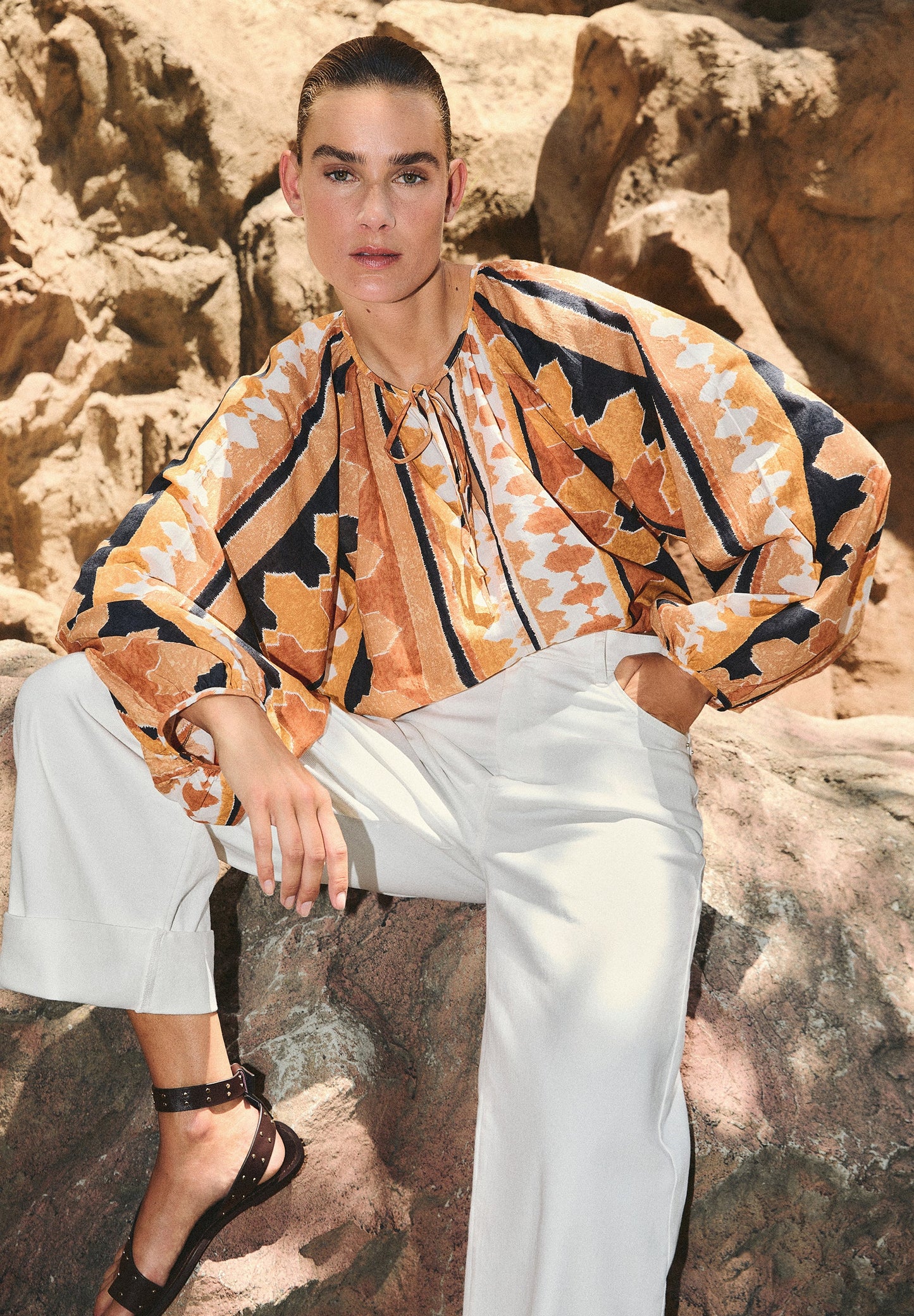 CAMISA ÉTNICA ABULLONADA - Scalpers