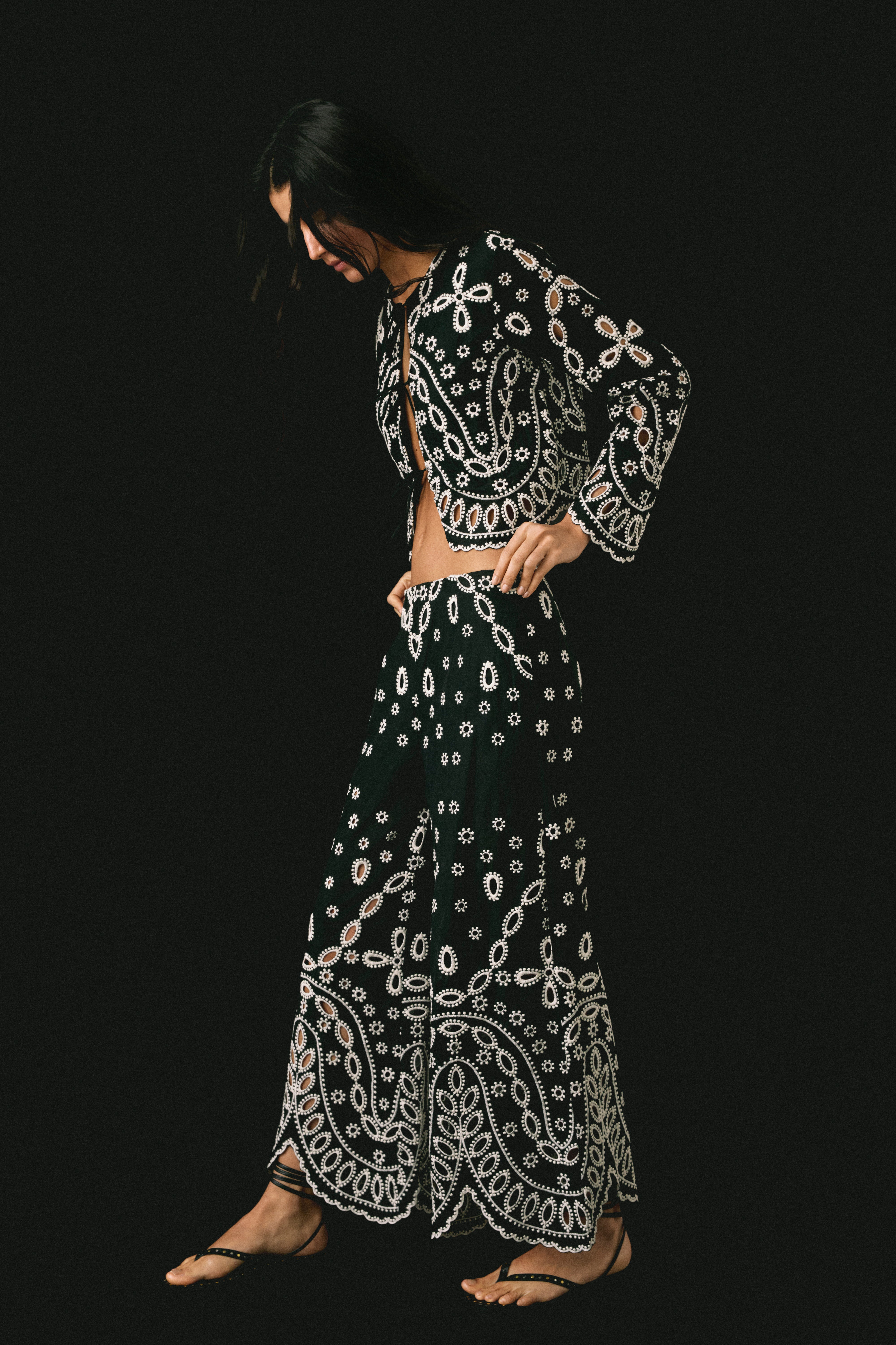 PANTALÓN BORDADO CULOTTE