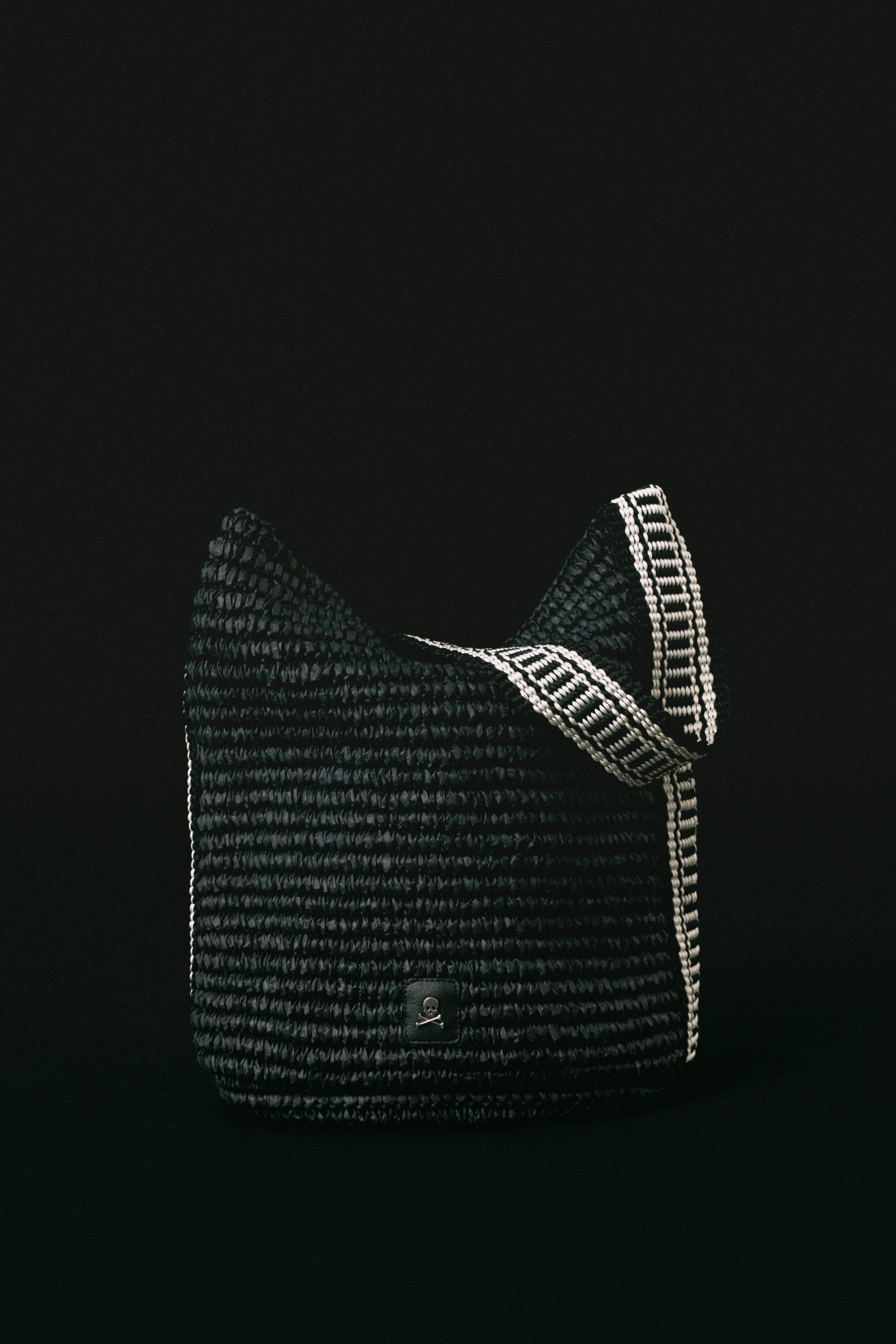 BOLSO CUBO RAFIA BICOLOR