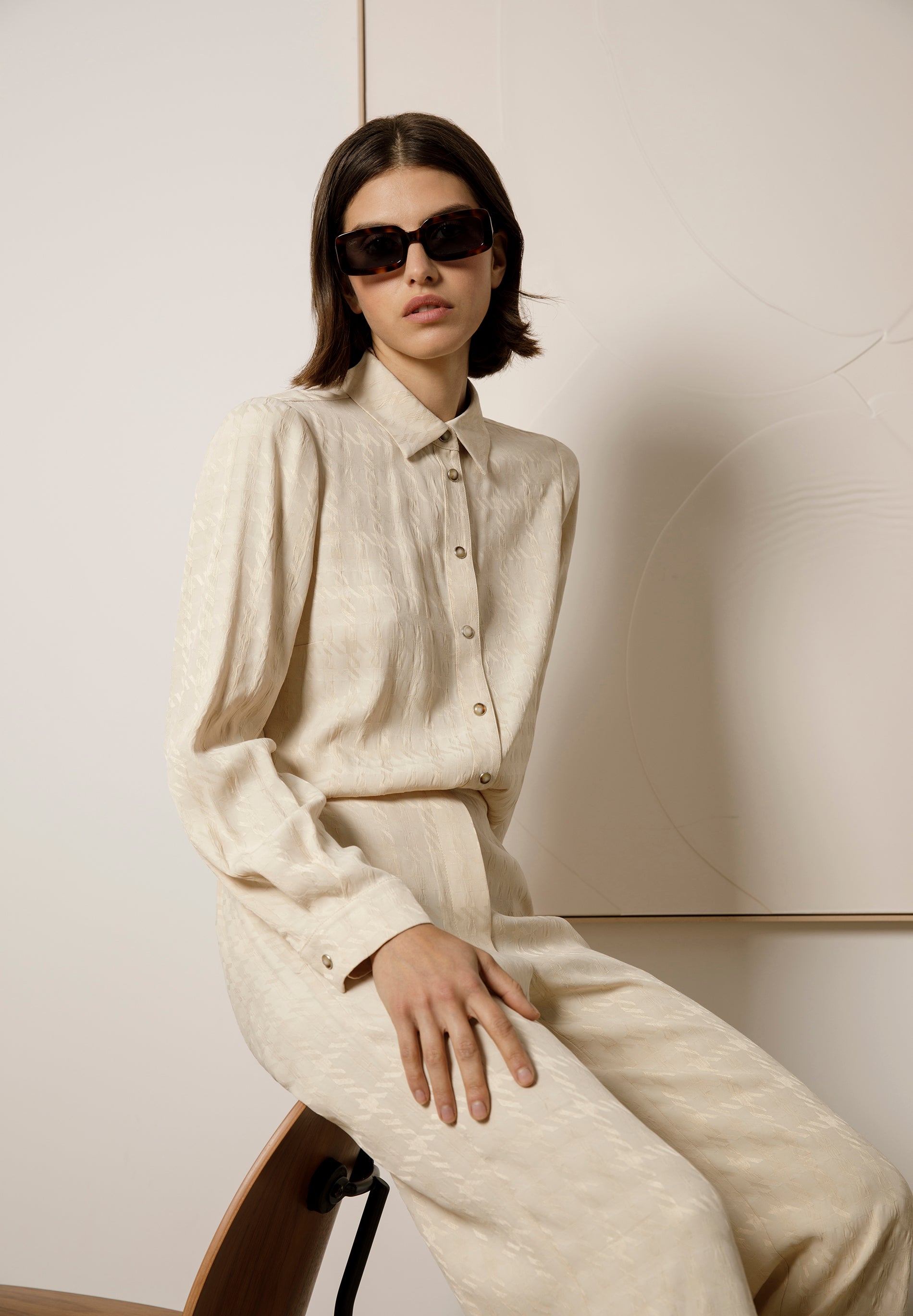 CAMISA FLUIDA JACQUARD