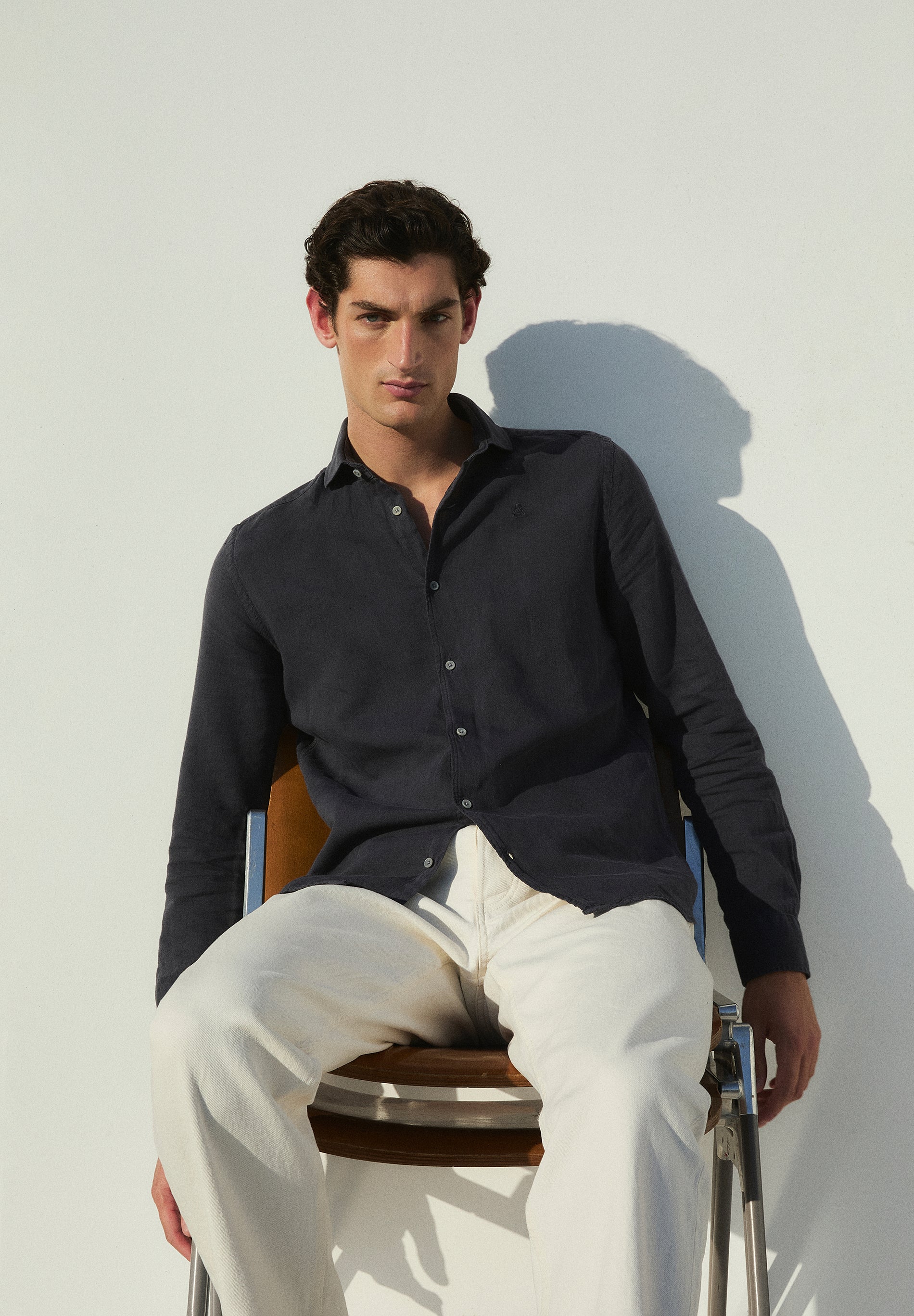 CAMISA LINO CALAVERA