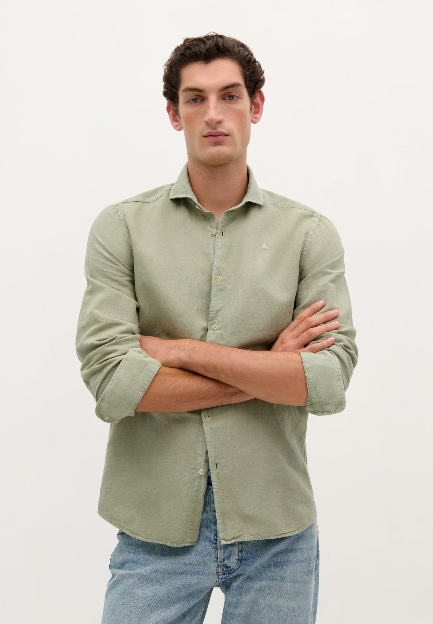 CAMISA LINO CALAVERA