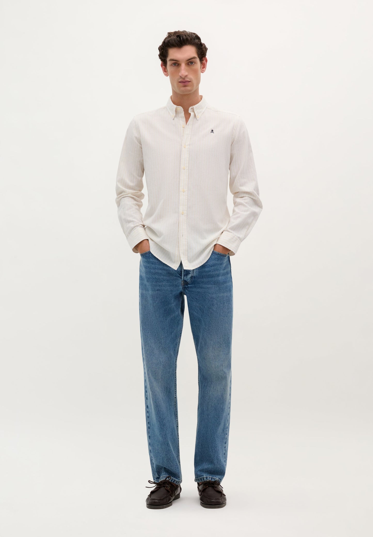 CAMISA RAYAS CUELLO BOTONES