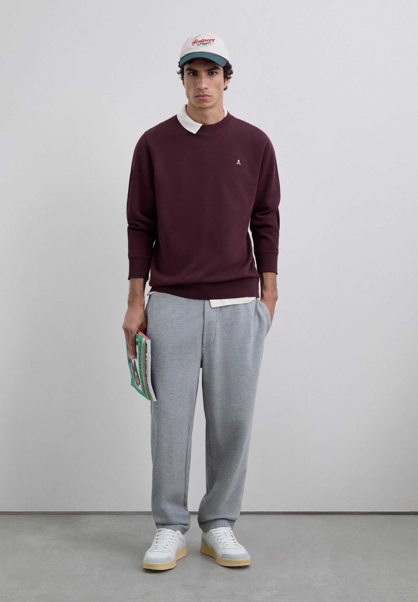 POLERÓN BORDADA CONTRASTE ALGODÓN