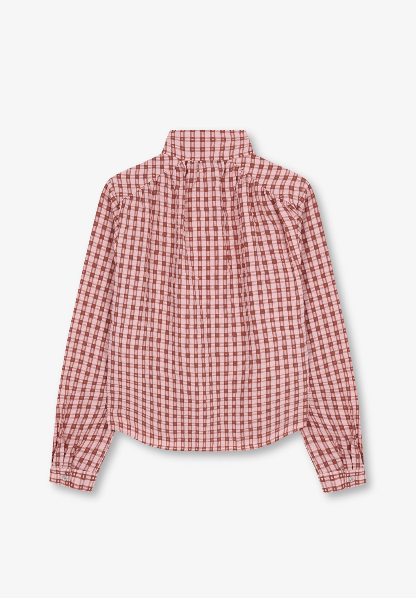 BLUSA CUADROS CUELLO ELEVADO