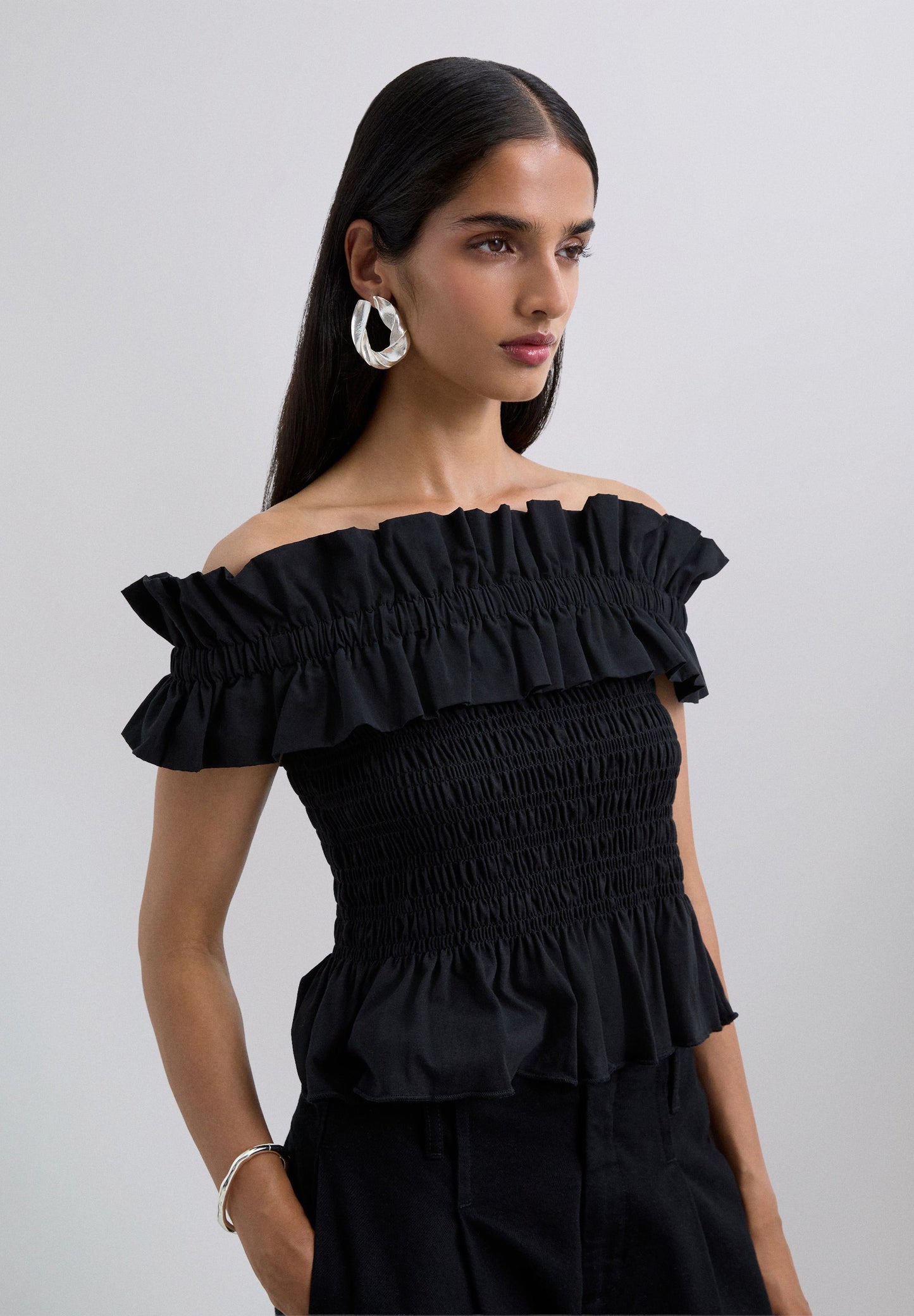 TOP FRUNCE VOLANTES ABEJA