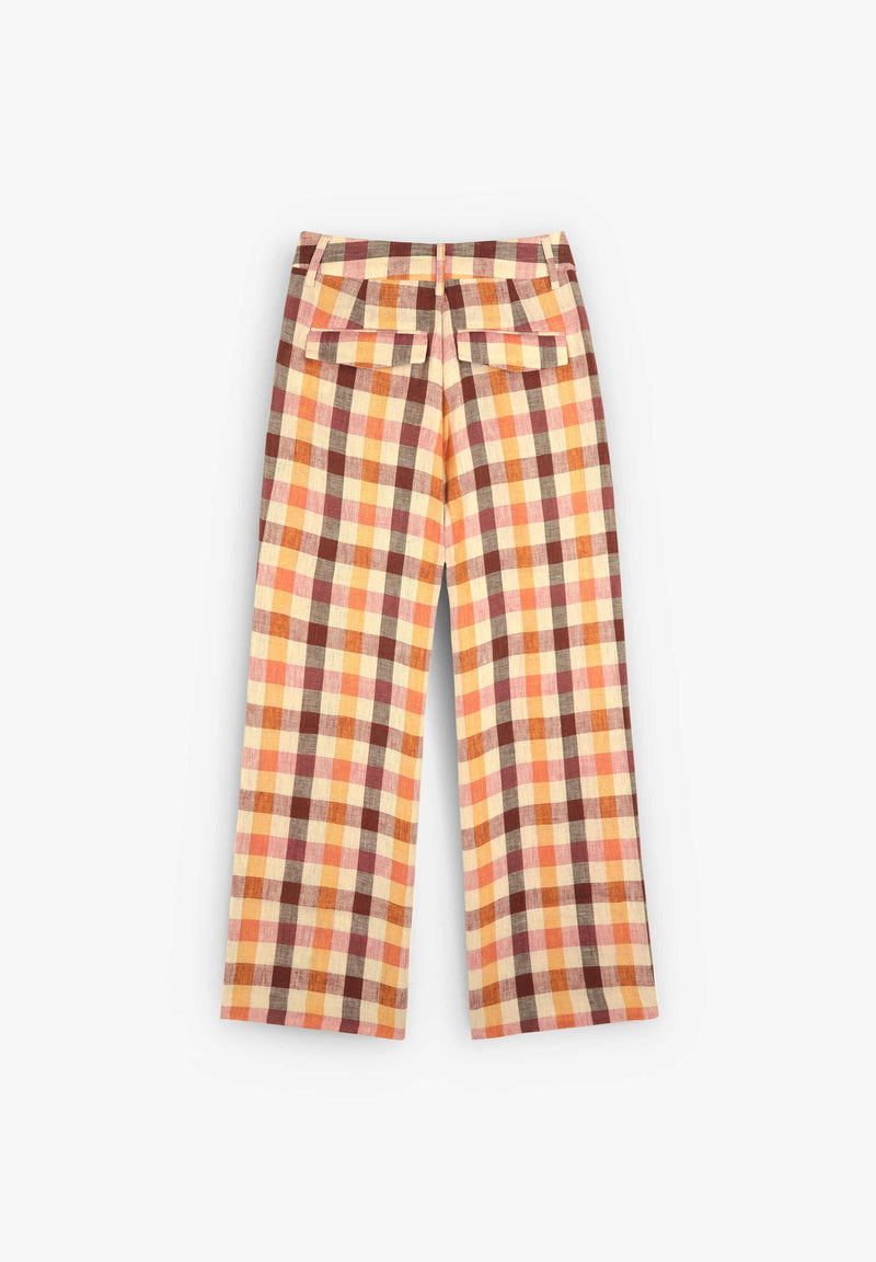 PANTALÓN VICHY LINO CUADROS