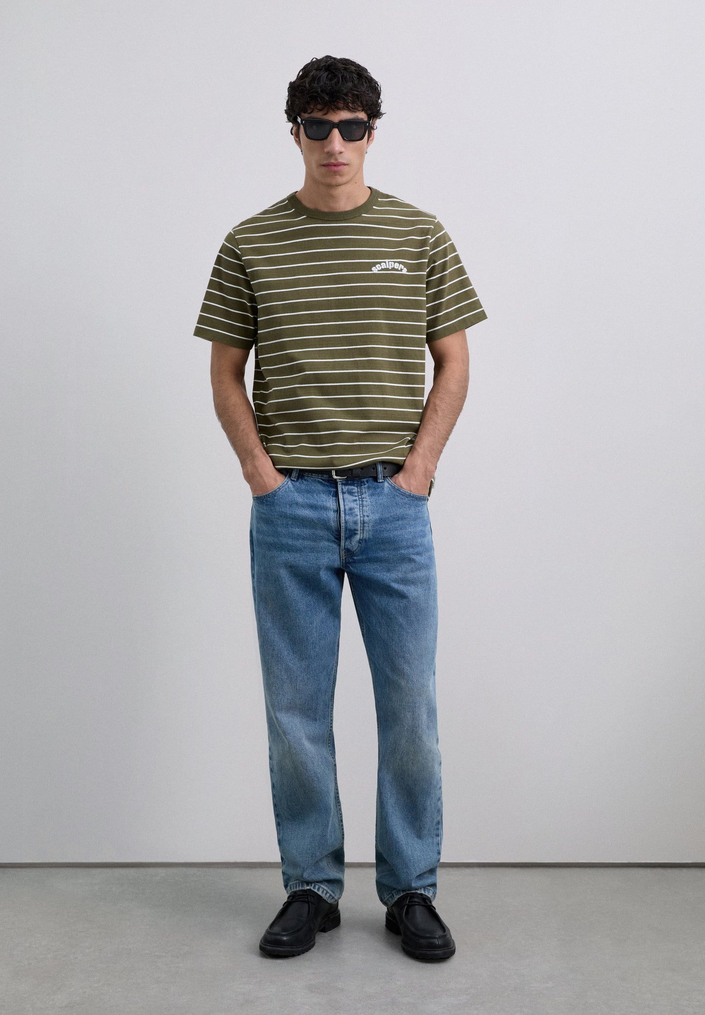 POLERA ESTAMPADA RAYAS LOGO