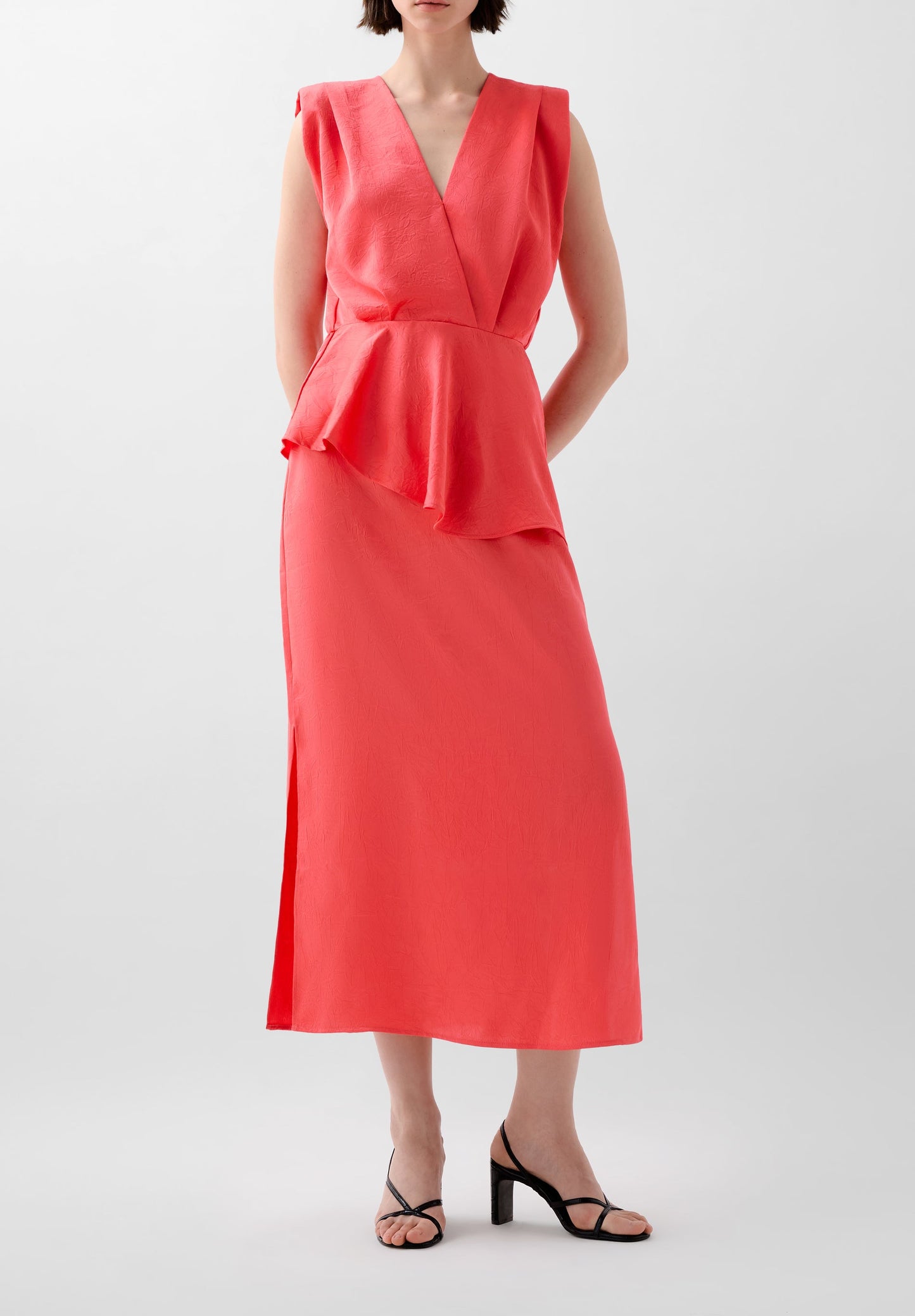 FALDA MIDI FLUIDA TEXTURA