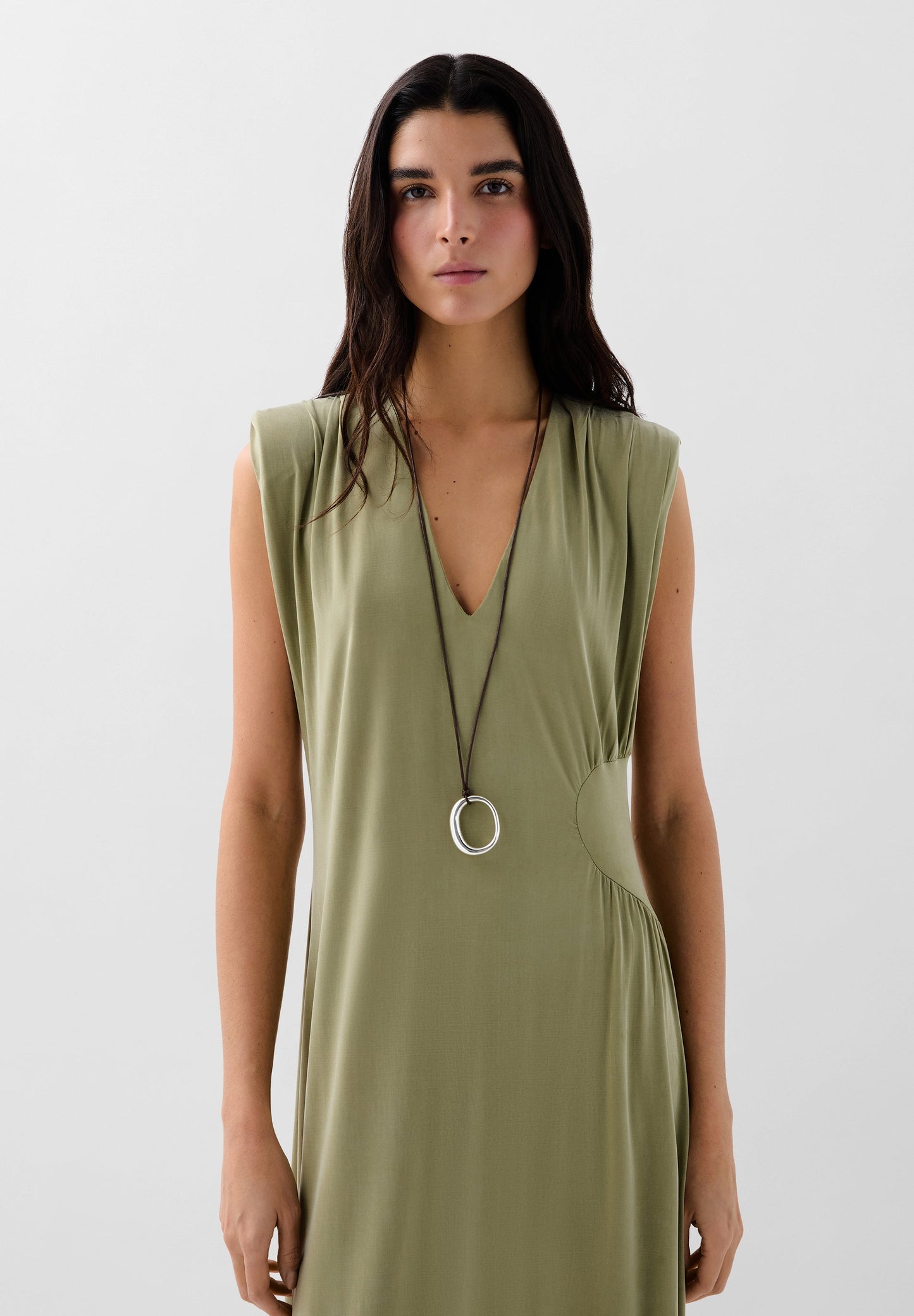 VESTIDO CUPRO DETALLE CINTURA